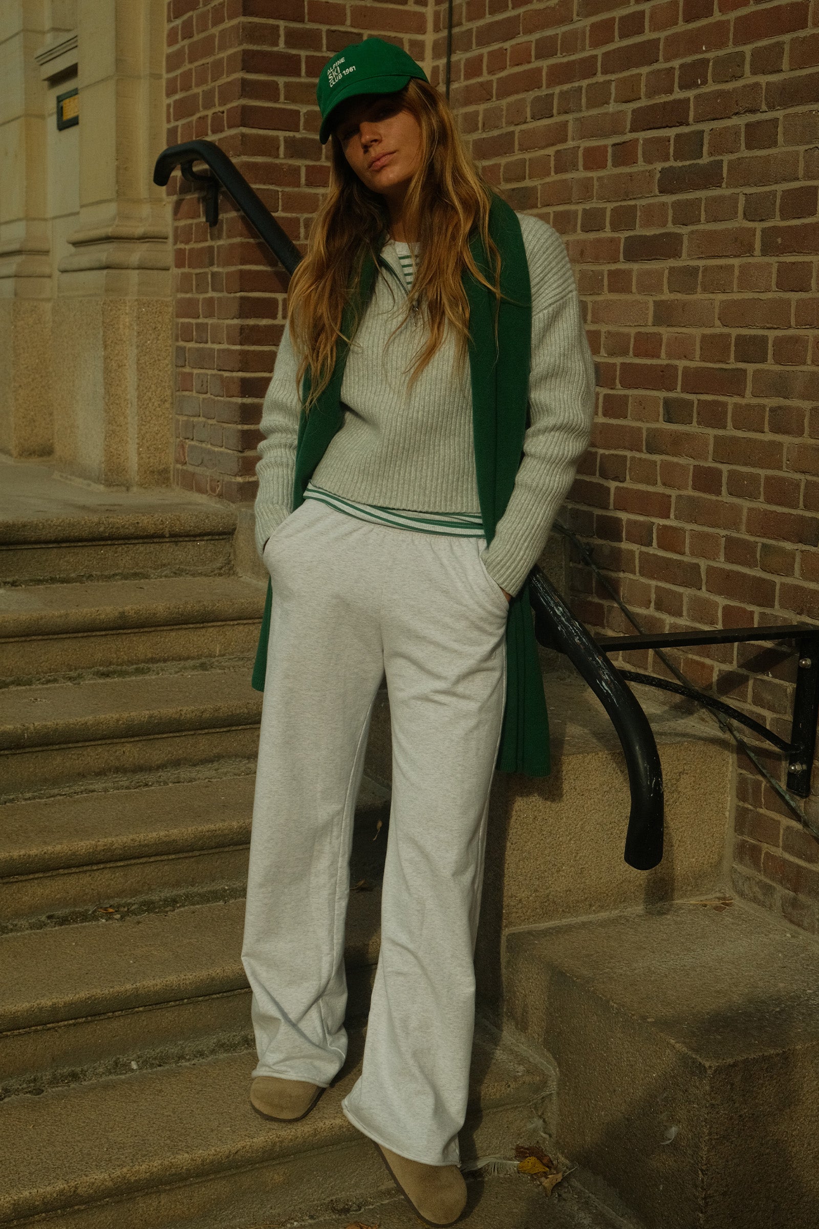 TROUSERS MELANGE (W25F1766LTD-M) GREY MELANGE - ECRU