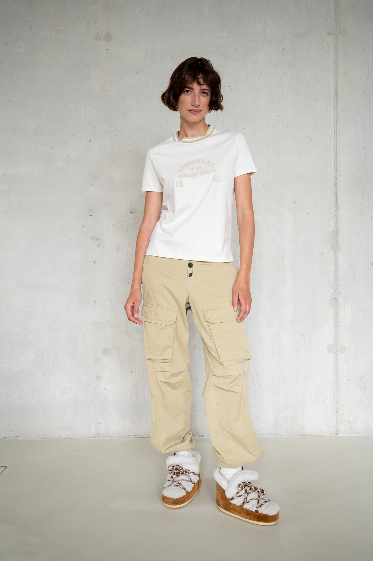 T-SHIRT PRINT (W25F1768LTD) ECRU - SAND