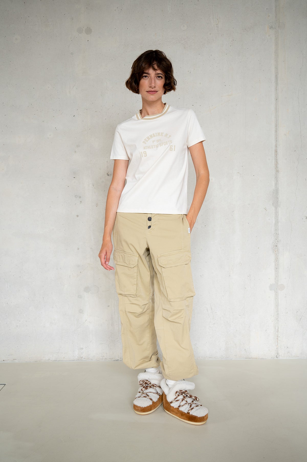 T-SHIRT PRINT (W25F1768LTD) ECRU - SAND
