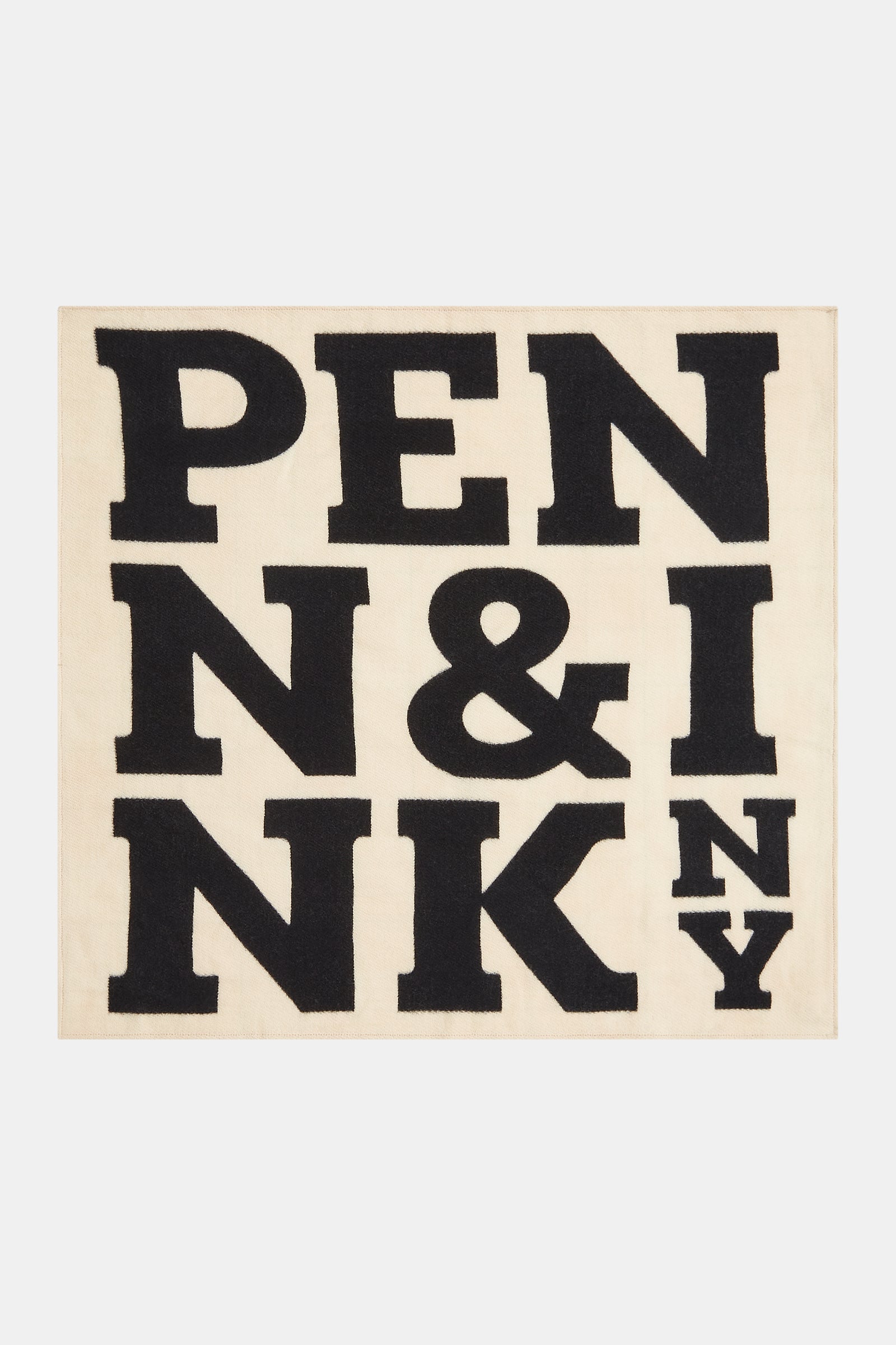 SCARF PRINT (W25M113) ECRU - BLACK