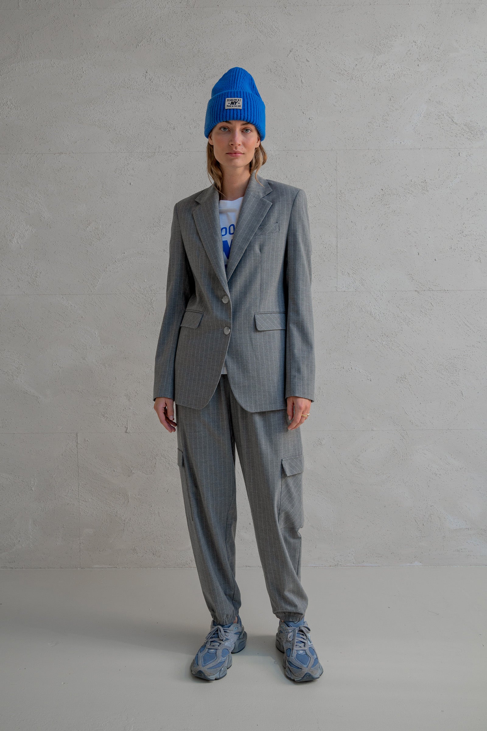 BLAZER STRIPE (W25N1623) GREY MELANGE