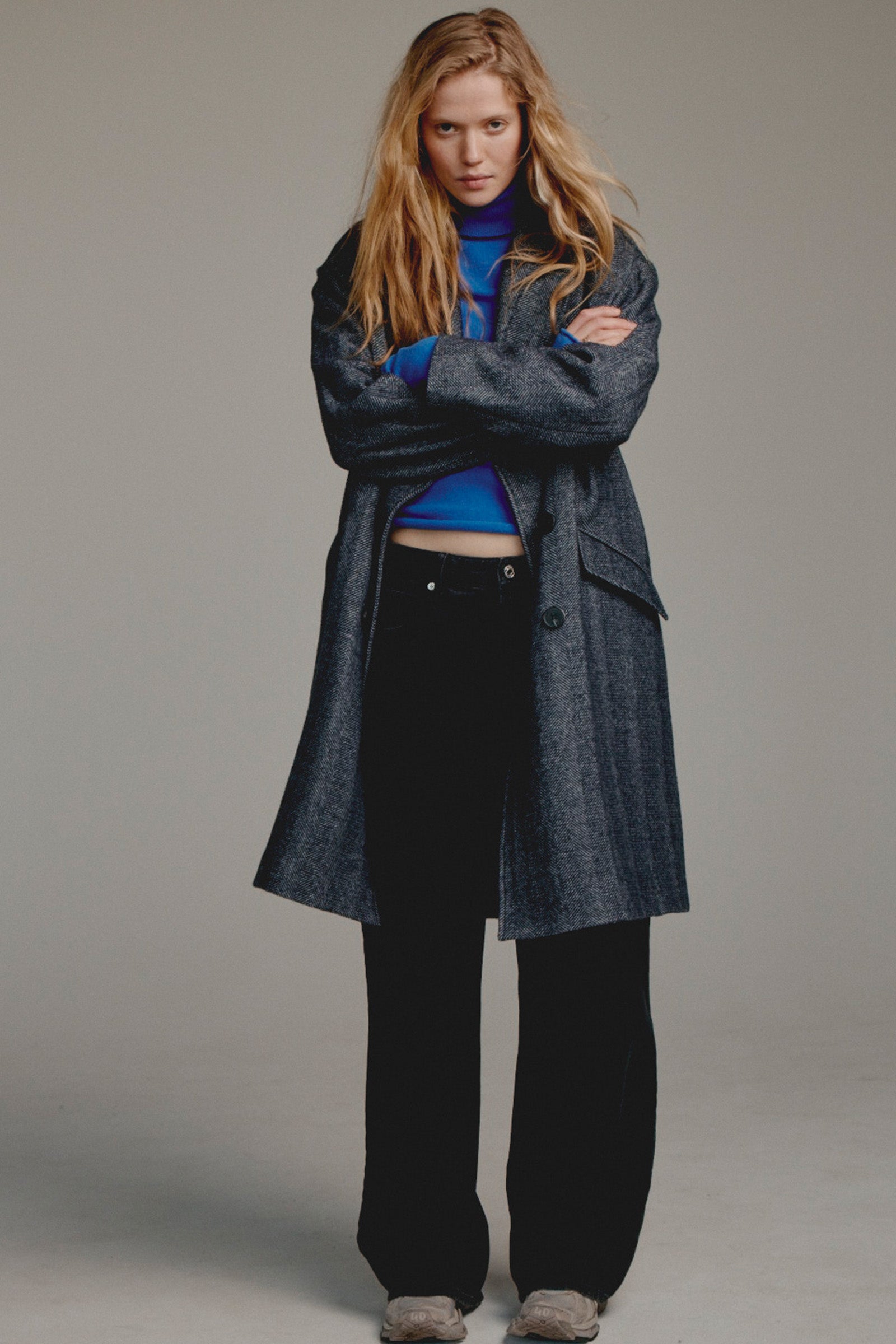 COAT (W25N1647) NAVY MELANGE