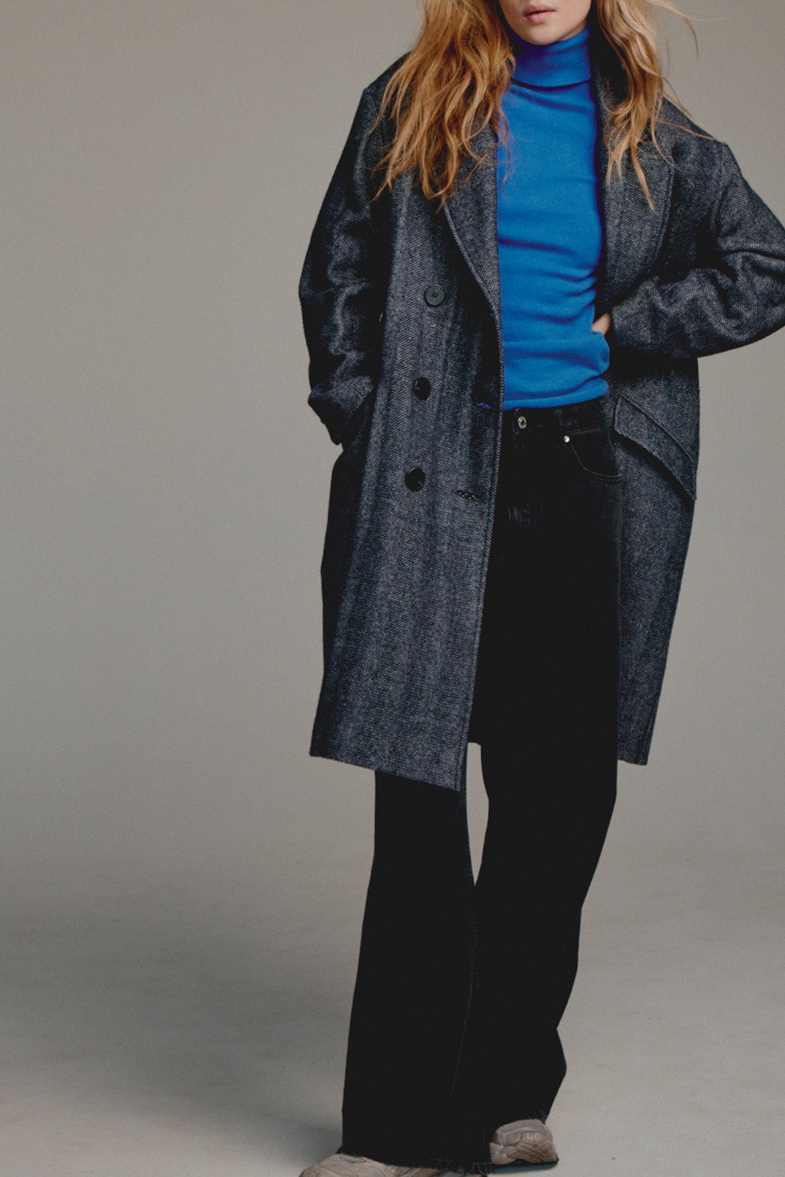 COAT (W25N1647) NAVY MELANGE