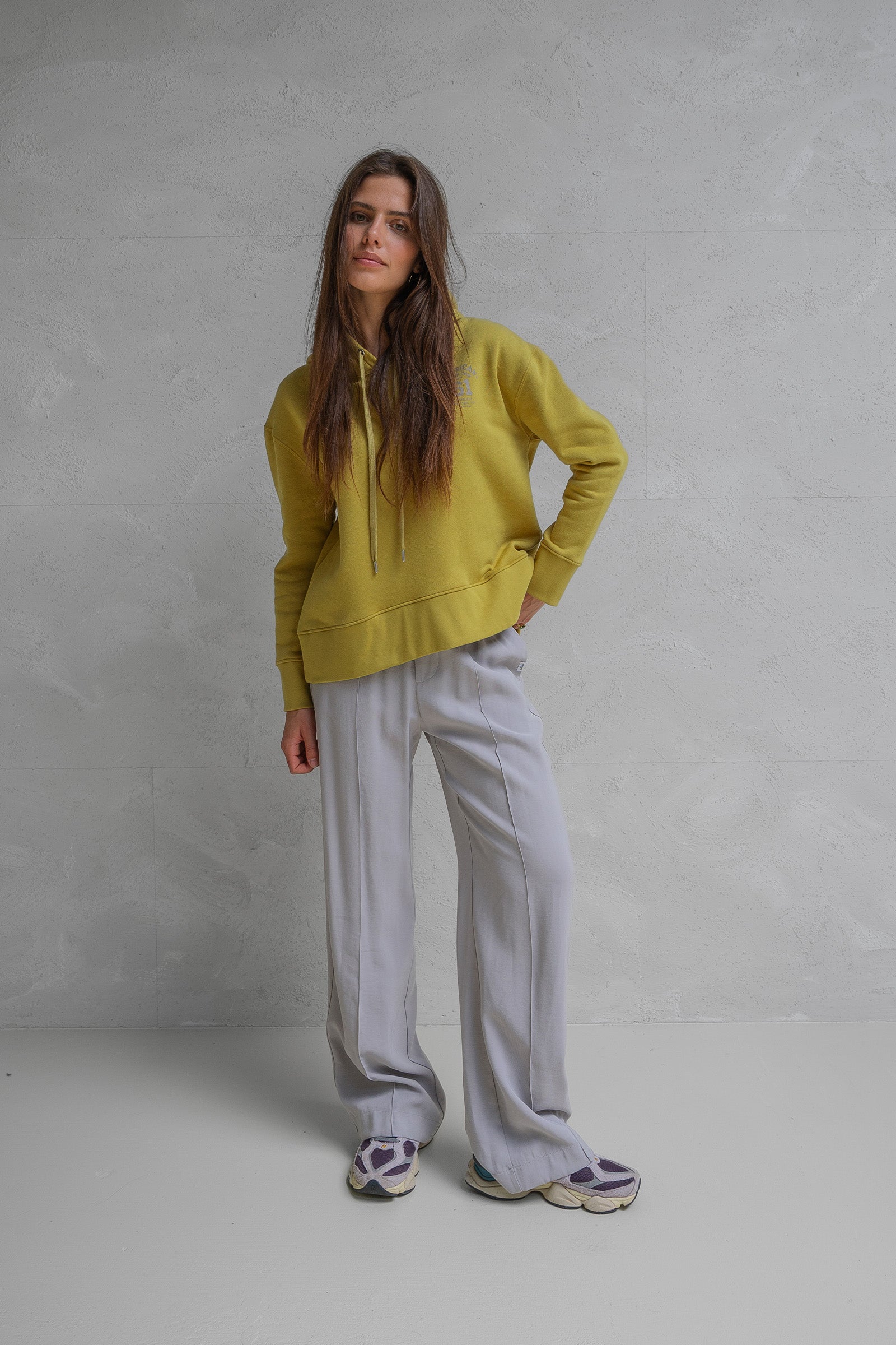 HOODIE PRINT (W25T1186) CURRY - SAND