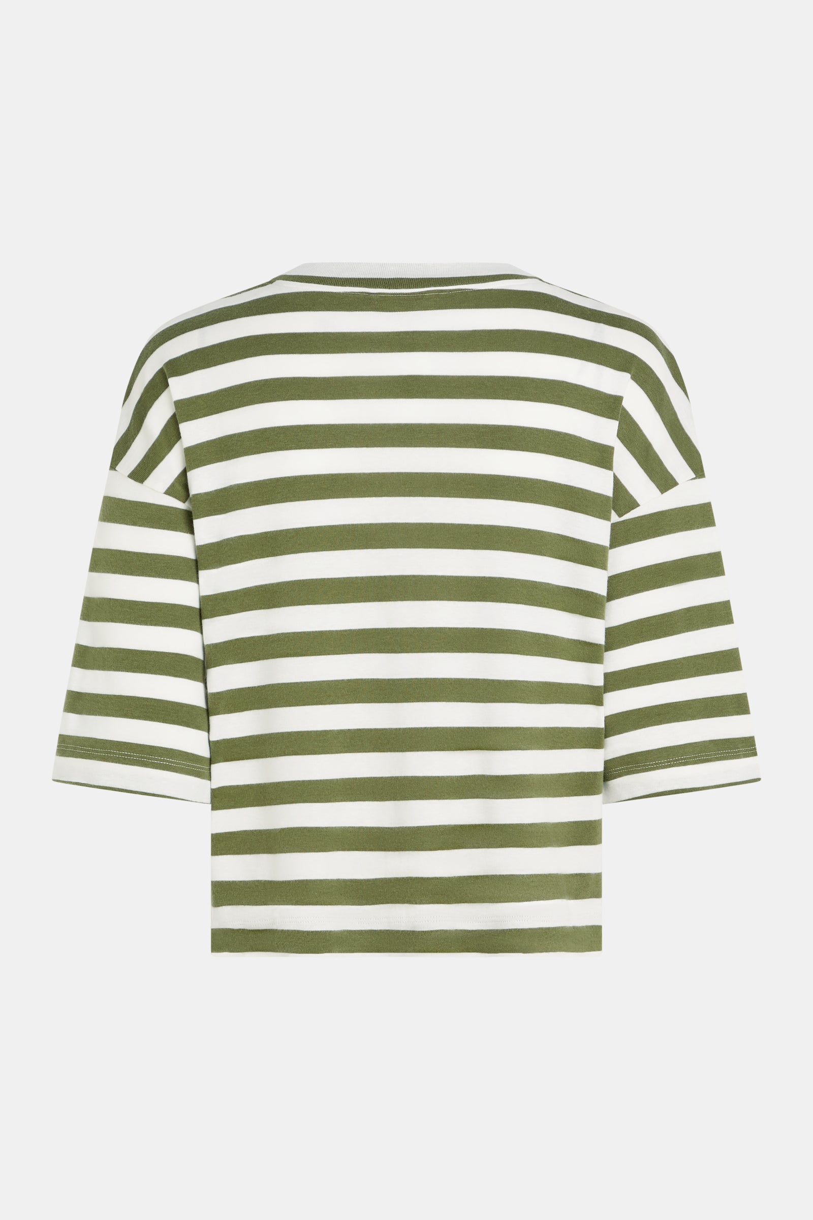 T-SHIRT STRIPE (W25T1188) KHAKI - ECRU