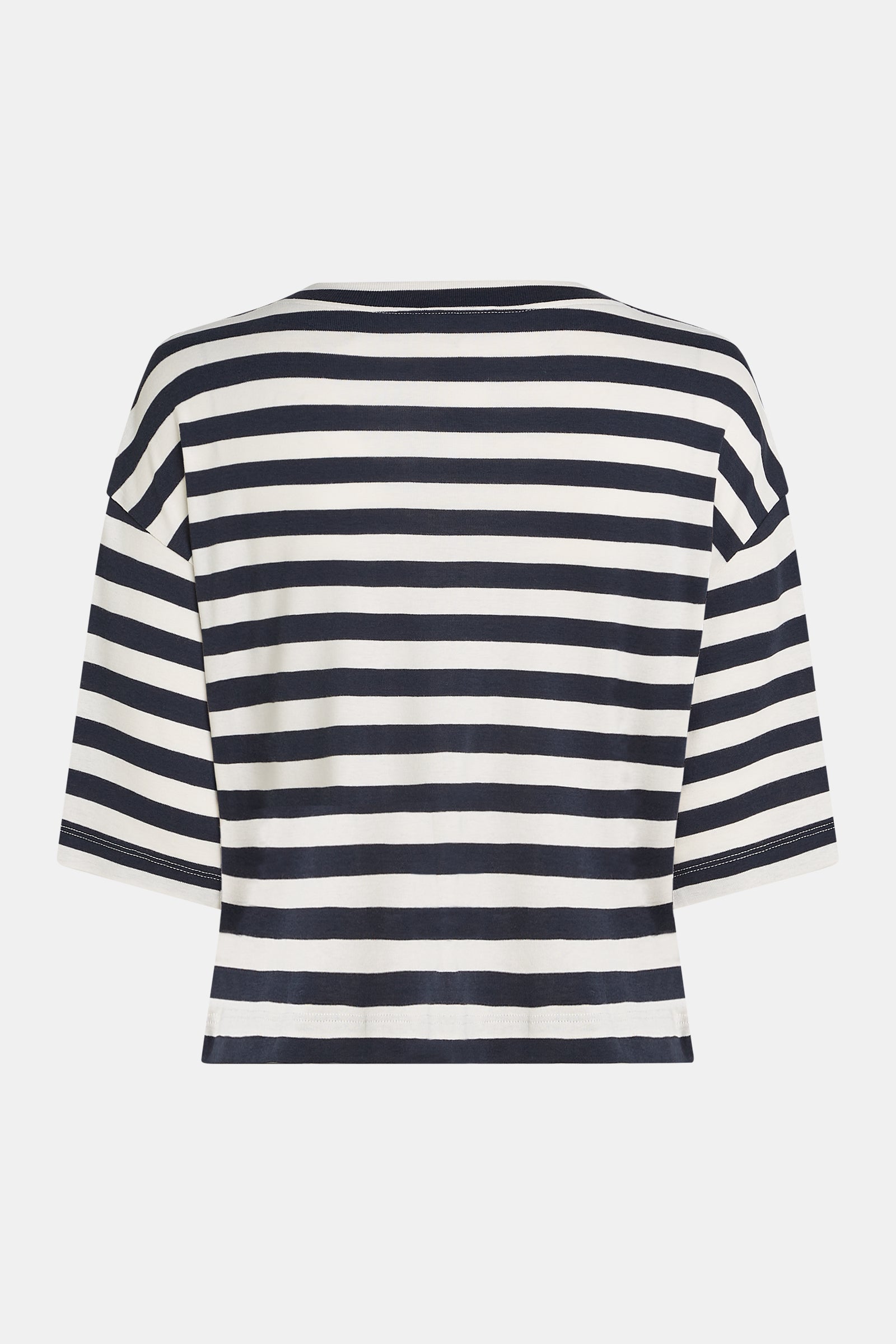 T-SHIRT STRIPE (W25T1188) NAVY - ECRU