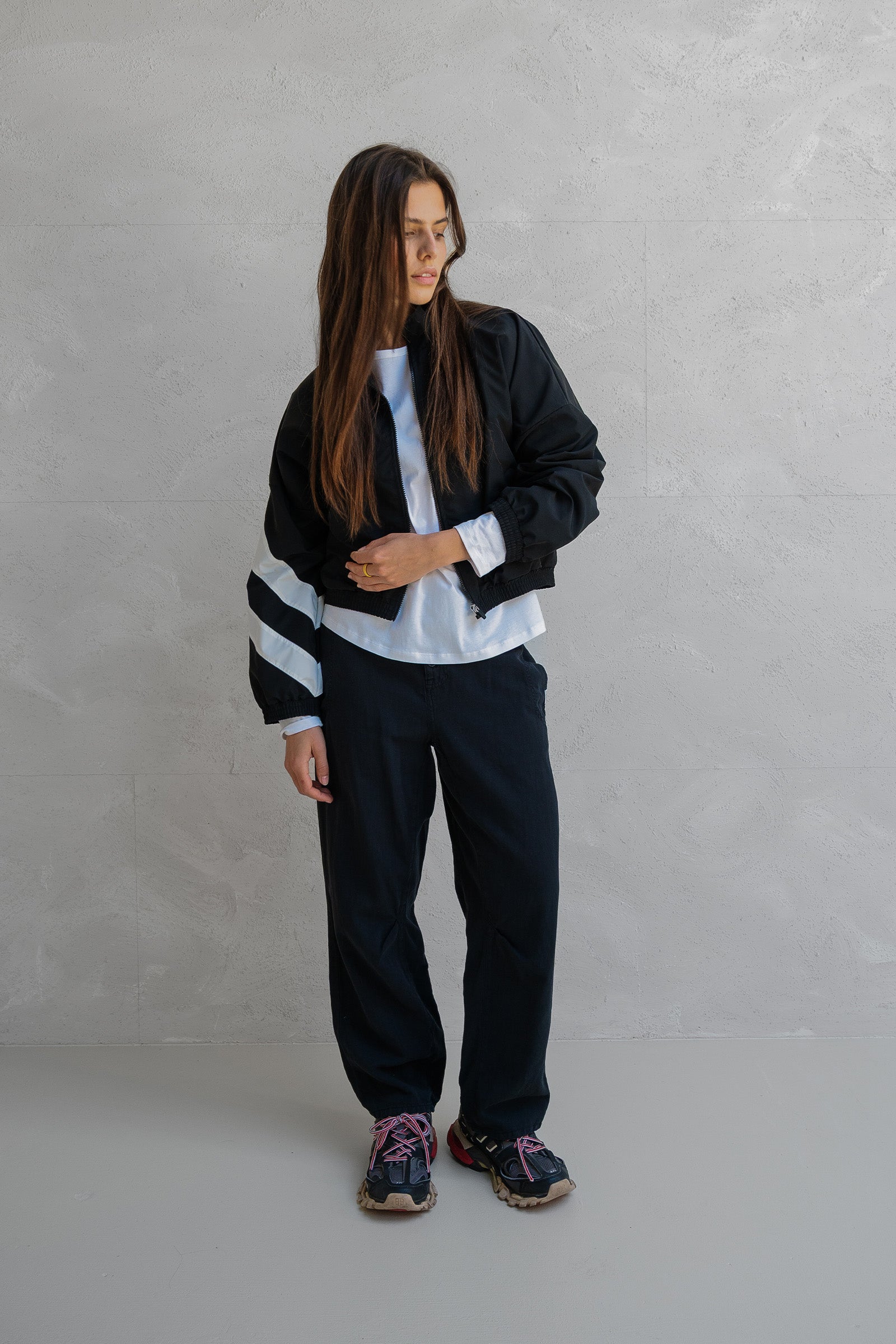 CARDIGAN (W25T1196) BLACK - ECRU