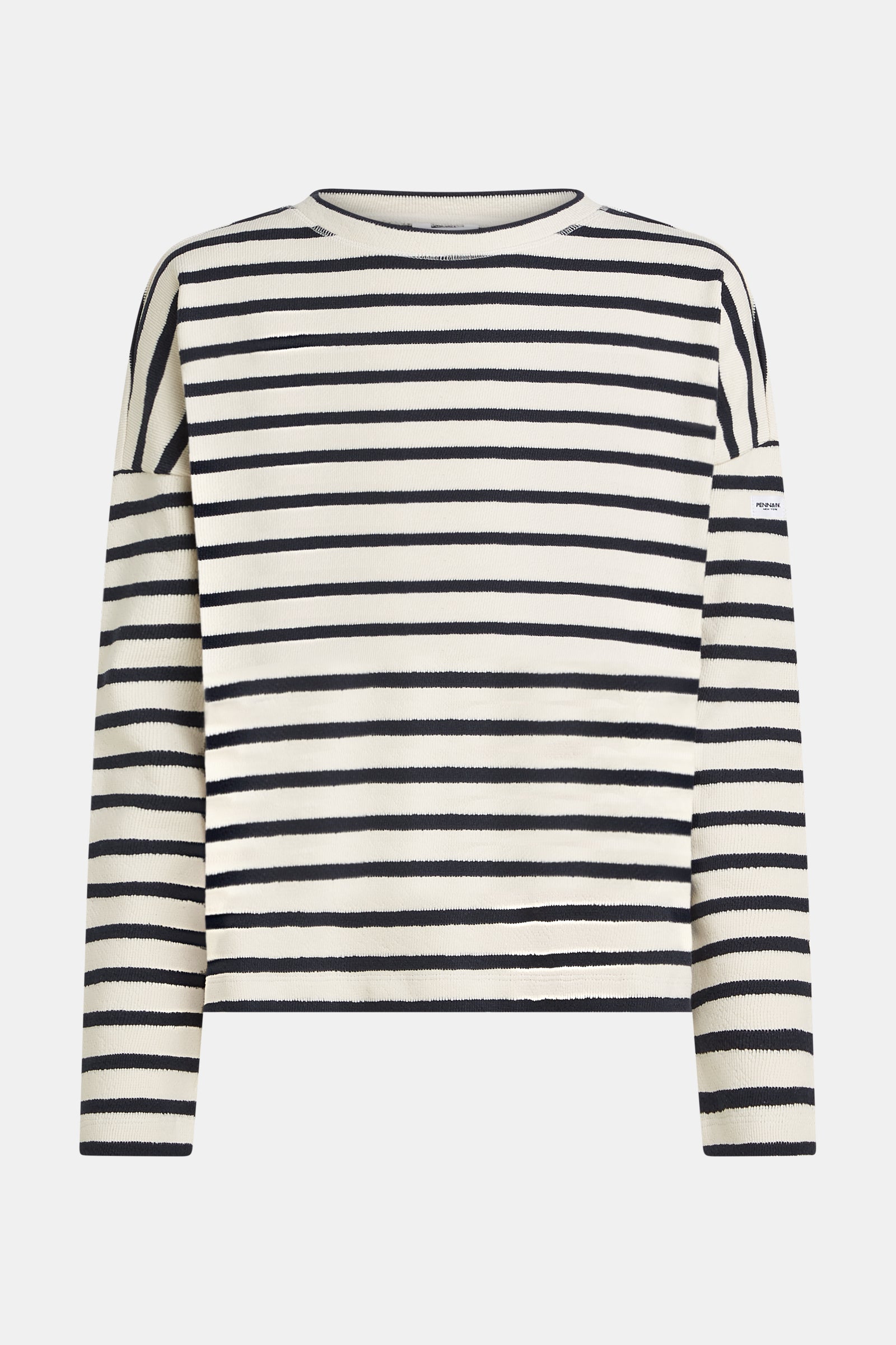 SWEATER STRIPE (W25T1205) NAVY - ECRU