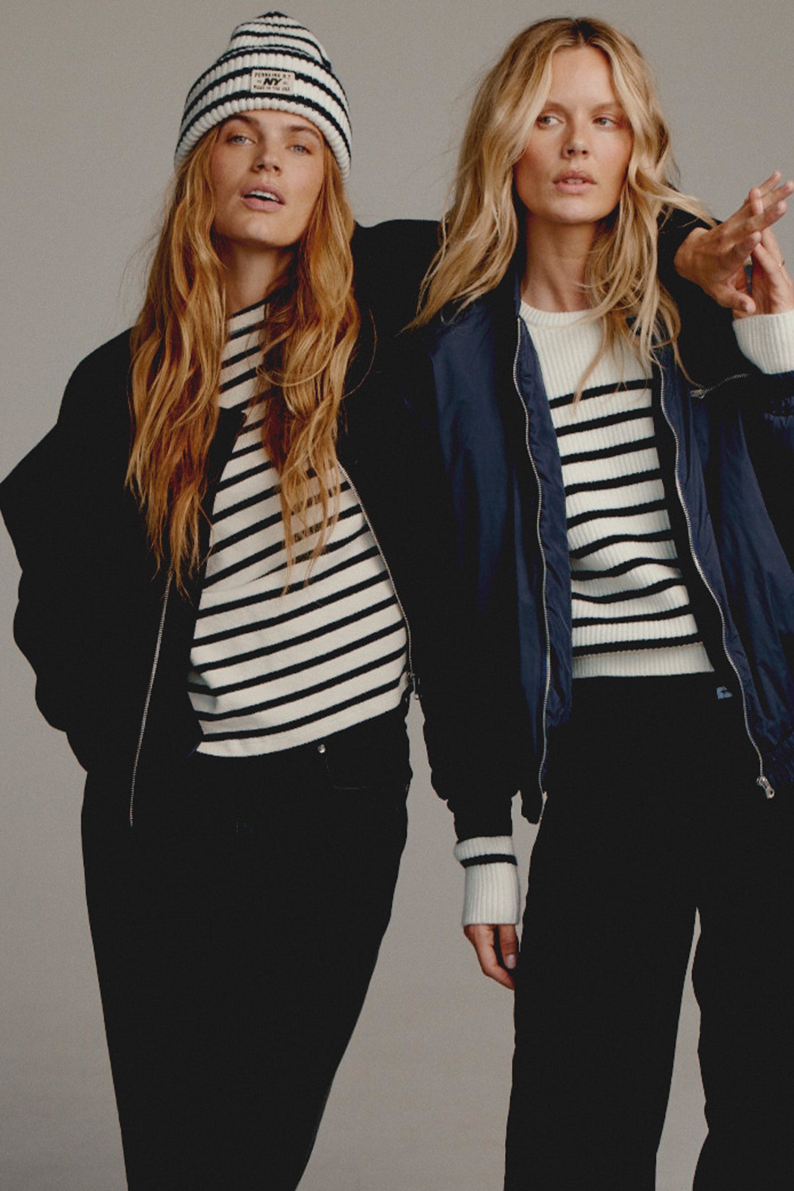 SWEATER STRIPE (W25T1205) NAVY - ECRU