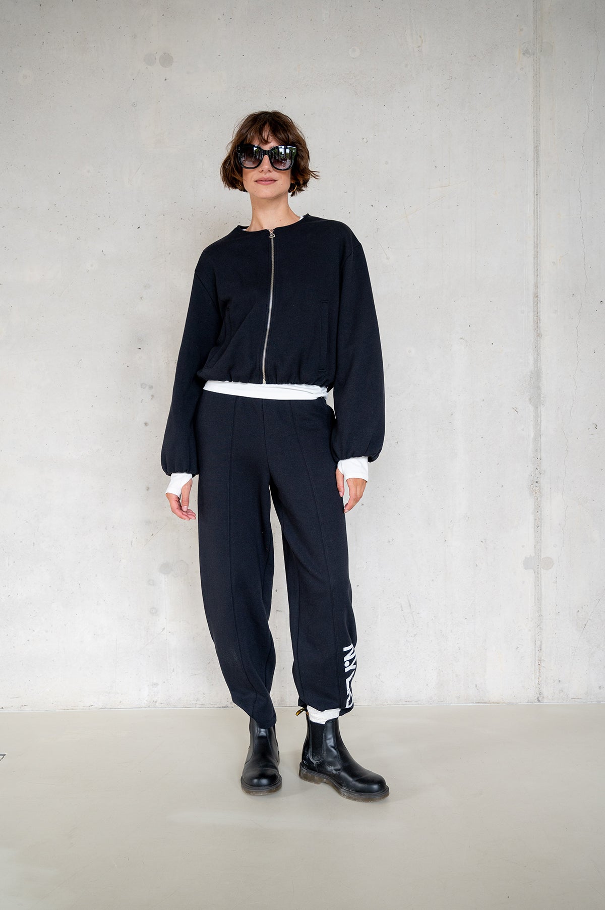 TROUSERS PRINT (W25T1218LTD) BLACK - ECRU