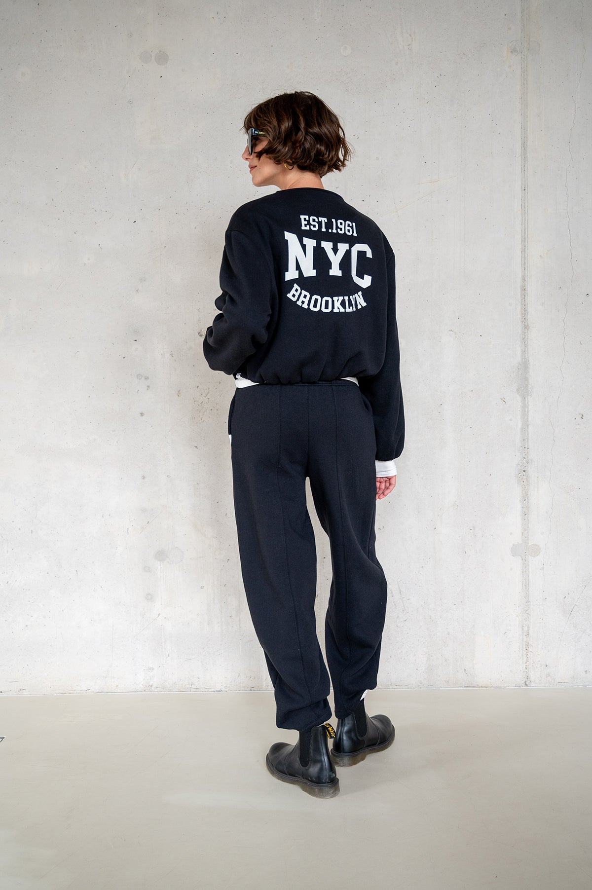 TROUSERS PRINT (W25T1218LTD) BLACK - ECRU