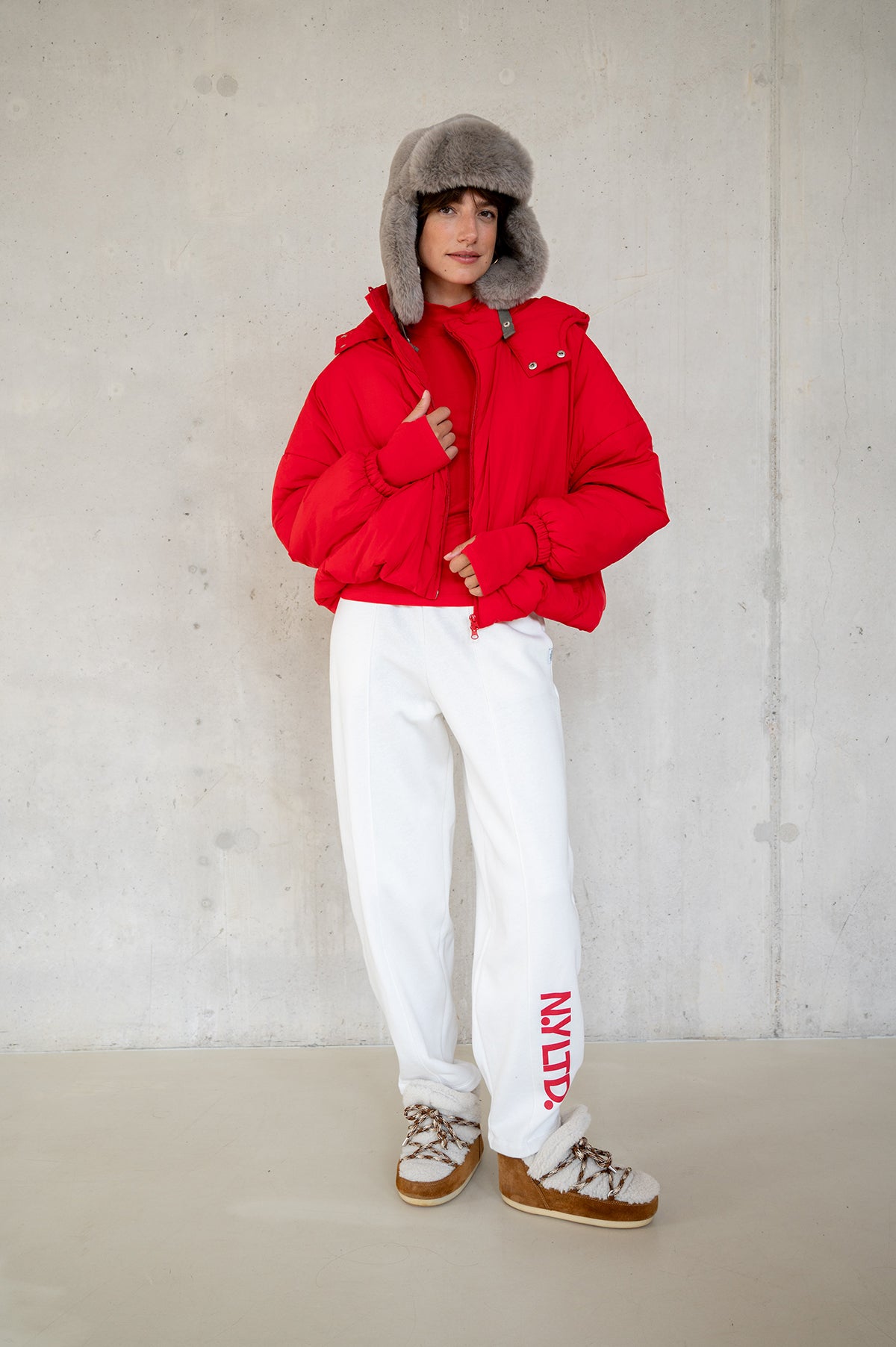 TROUSERS PRINT (W25T1218LTD) MILK - RED