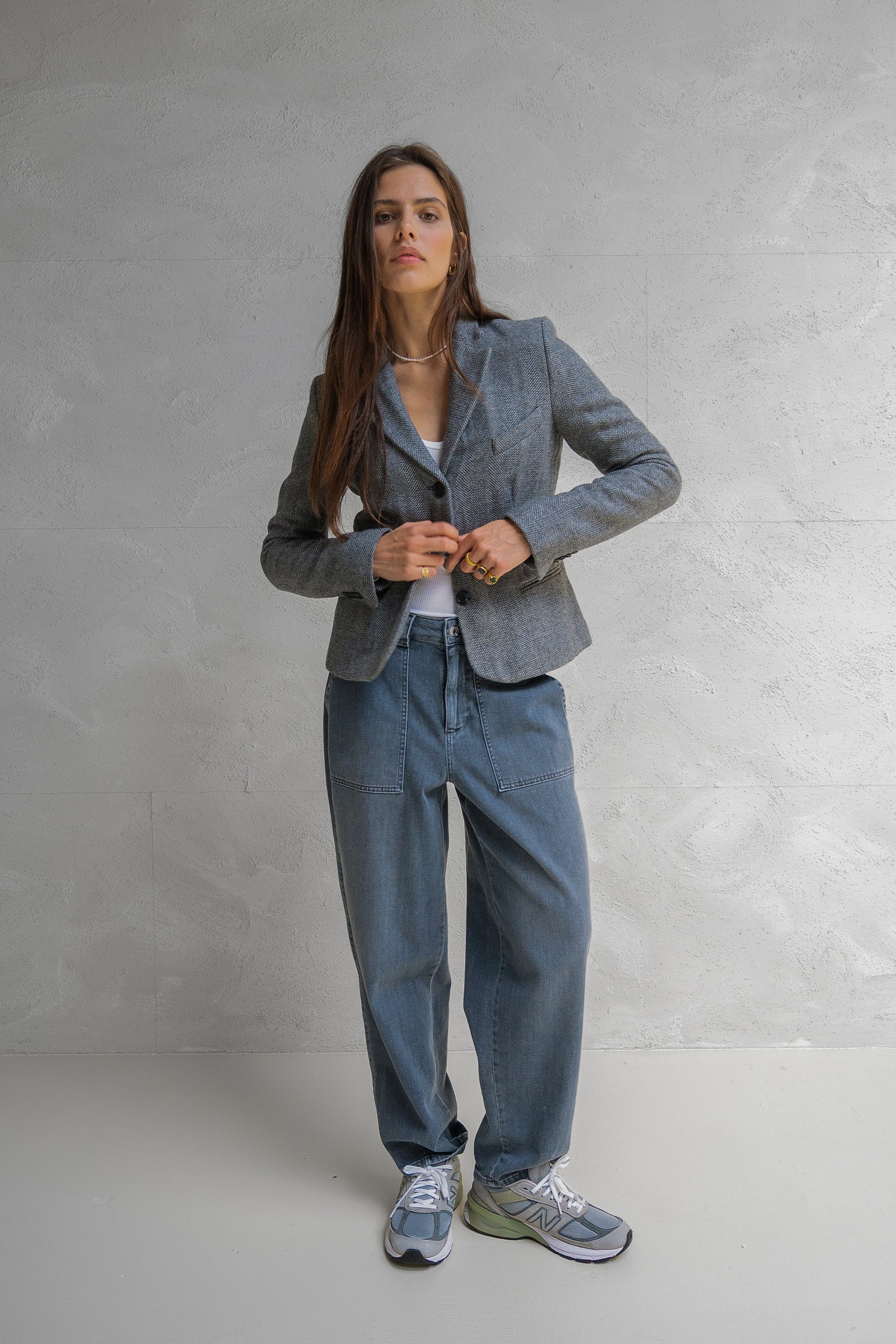 TROUSERS (W25Z784) GREY JEANS