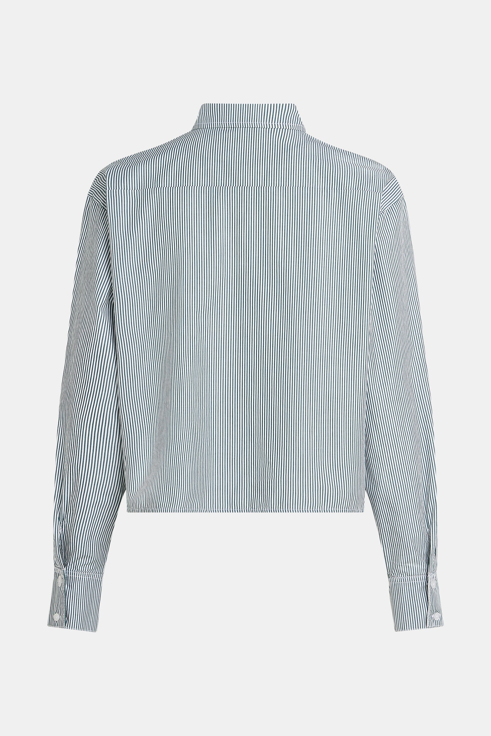 BLOUSE STRIPE (W25Z794) FOREST - WHITE