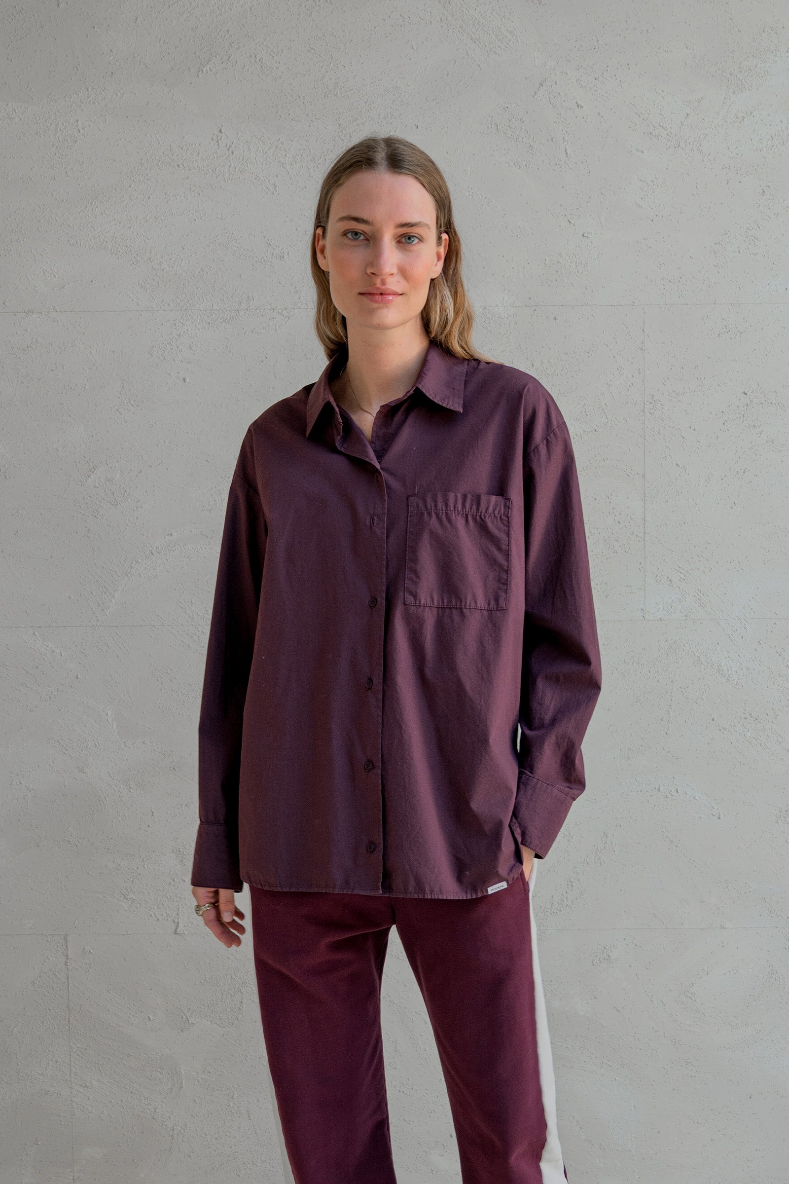 BLOUSE (W25Z795) AUBERGINE