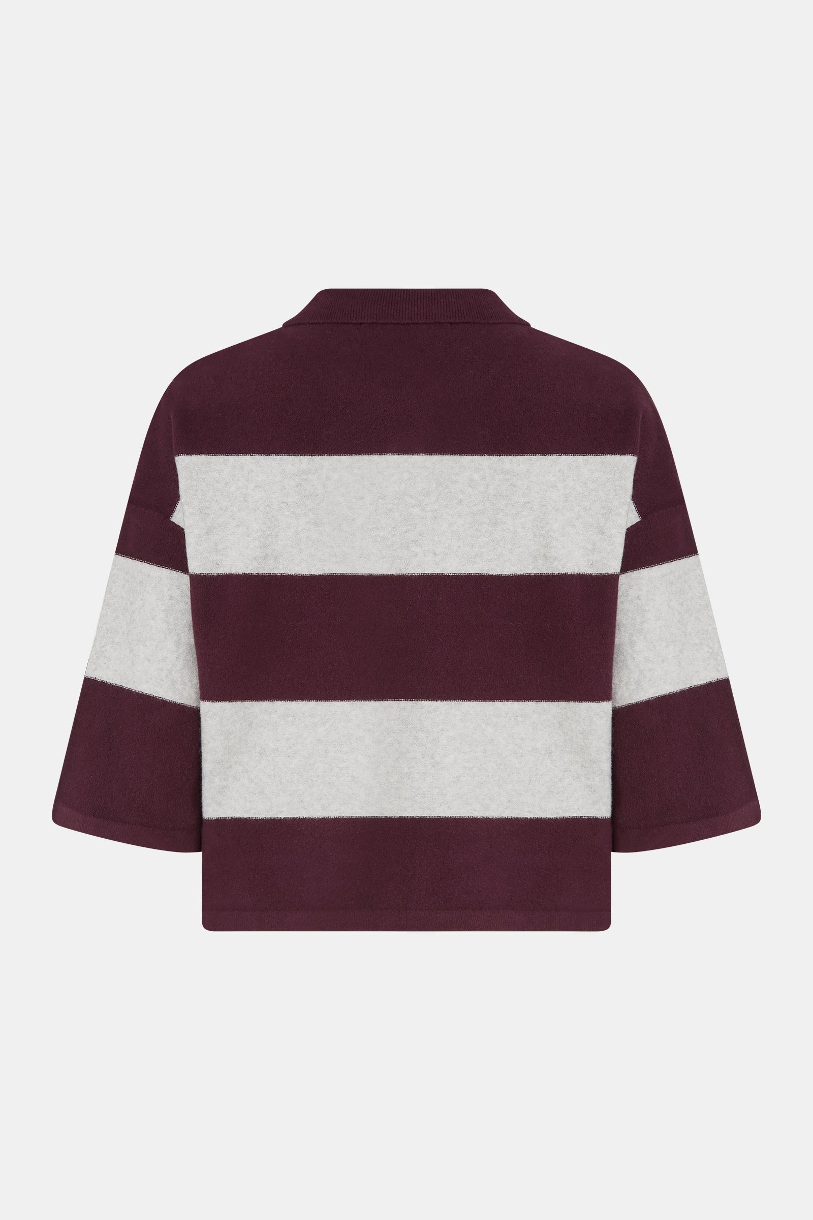 CARDIGAN (W26B423) AUBERGINE - GREY MELANGE