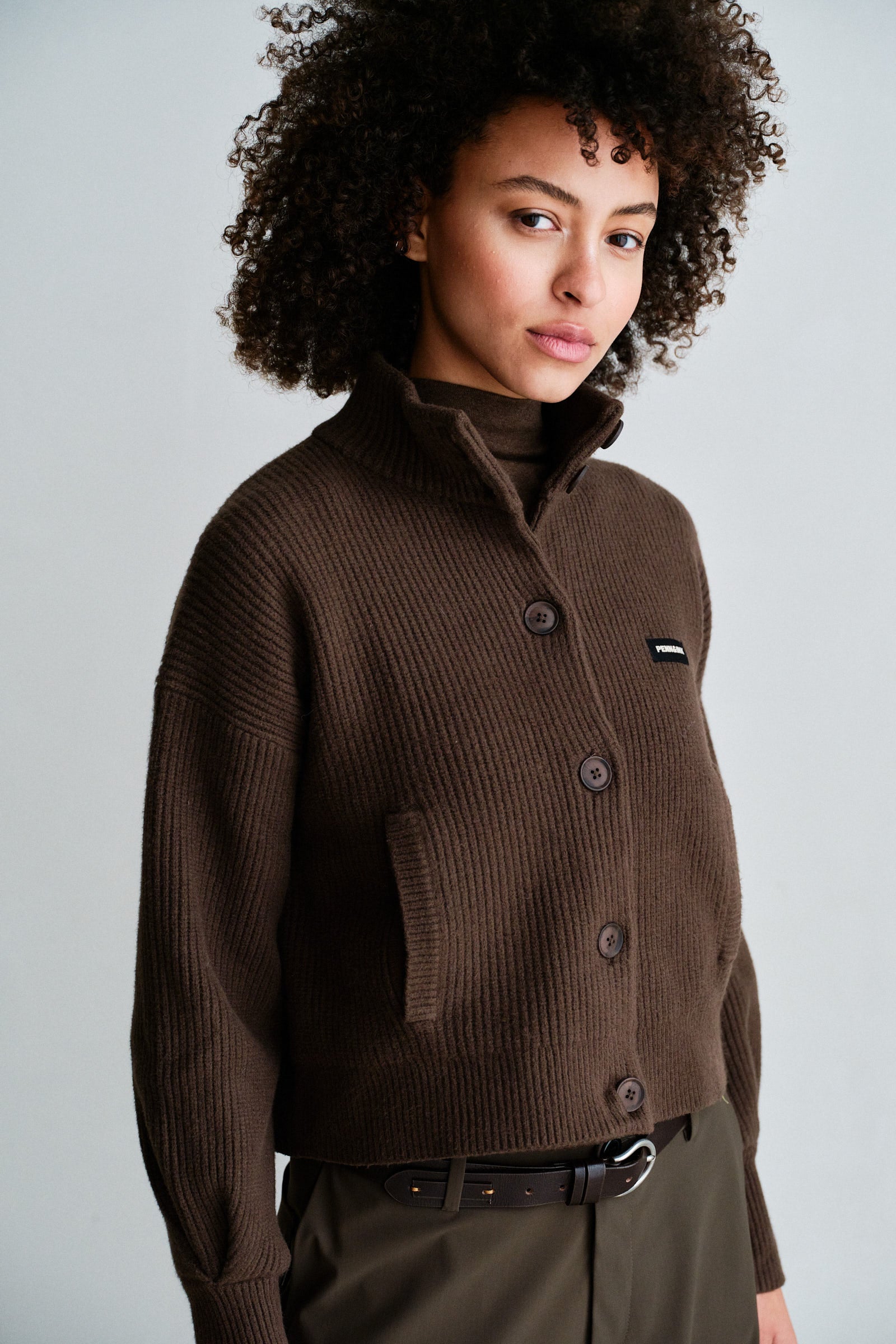 CARDIGAN (W26B427) TABAC