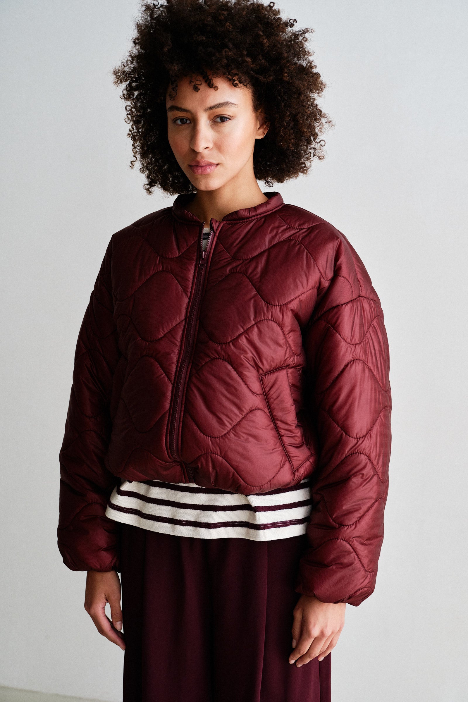 COAT (W26C387) AUBERGINE