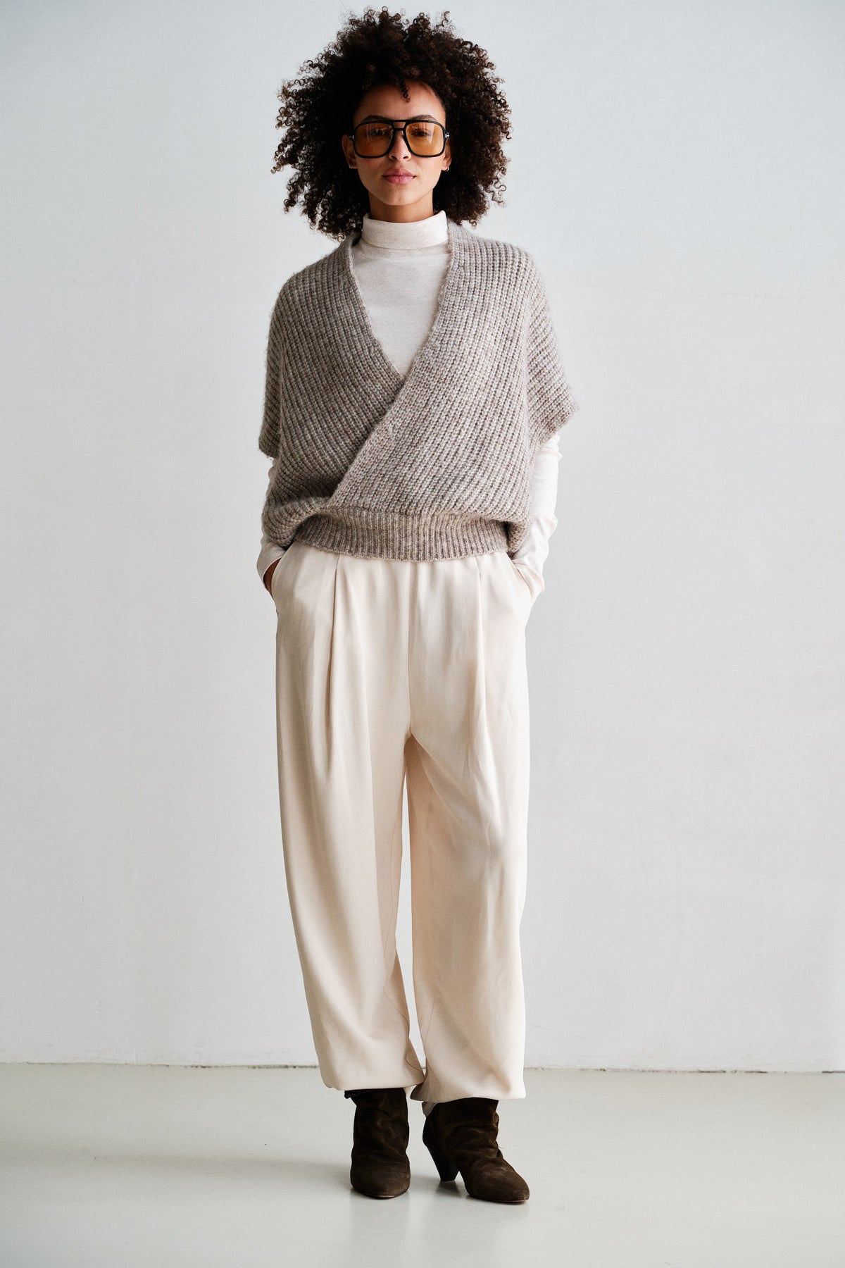 JUMPER (W26C396) BROWN MELANGE