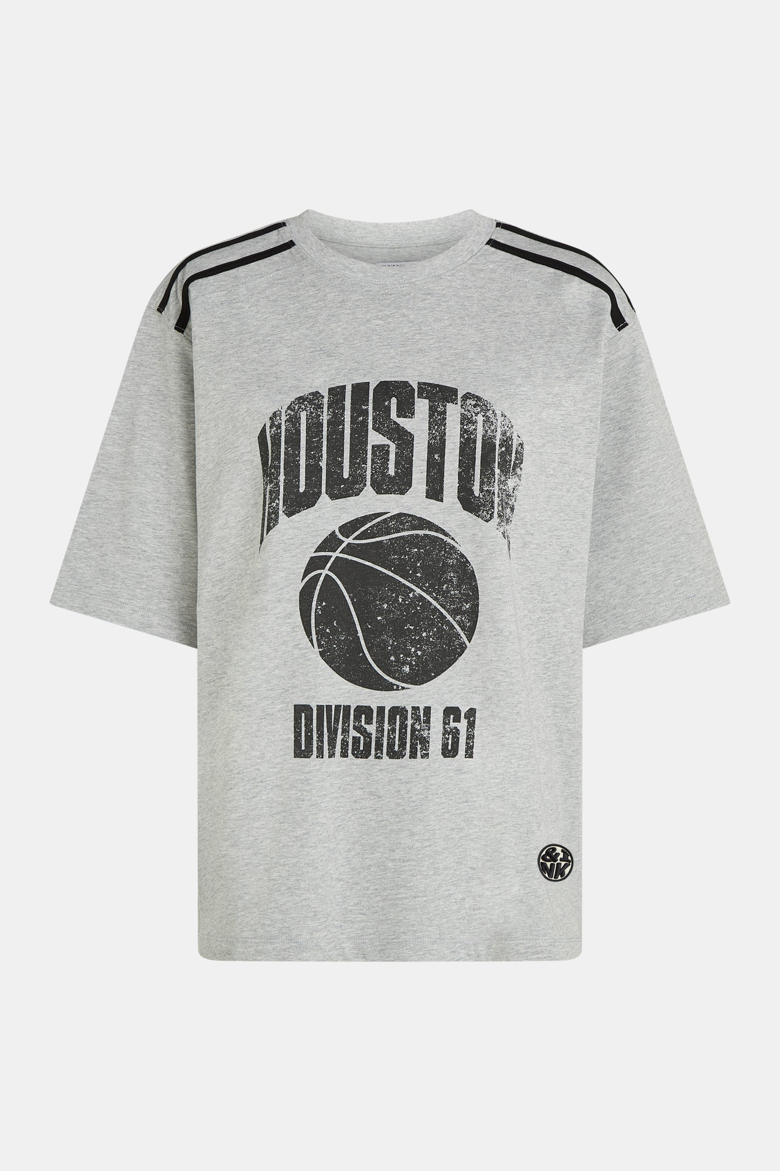 T-SHIRT (W26C408) GREY MELANGE - BLACK