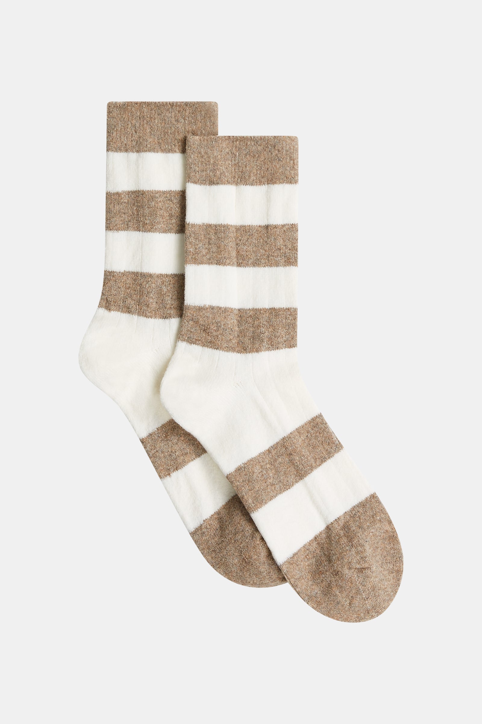 SOCKS (W26C422) BROWN - ECRU