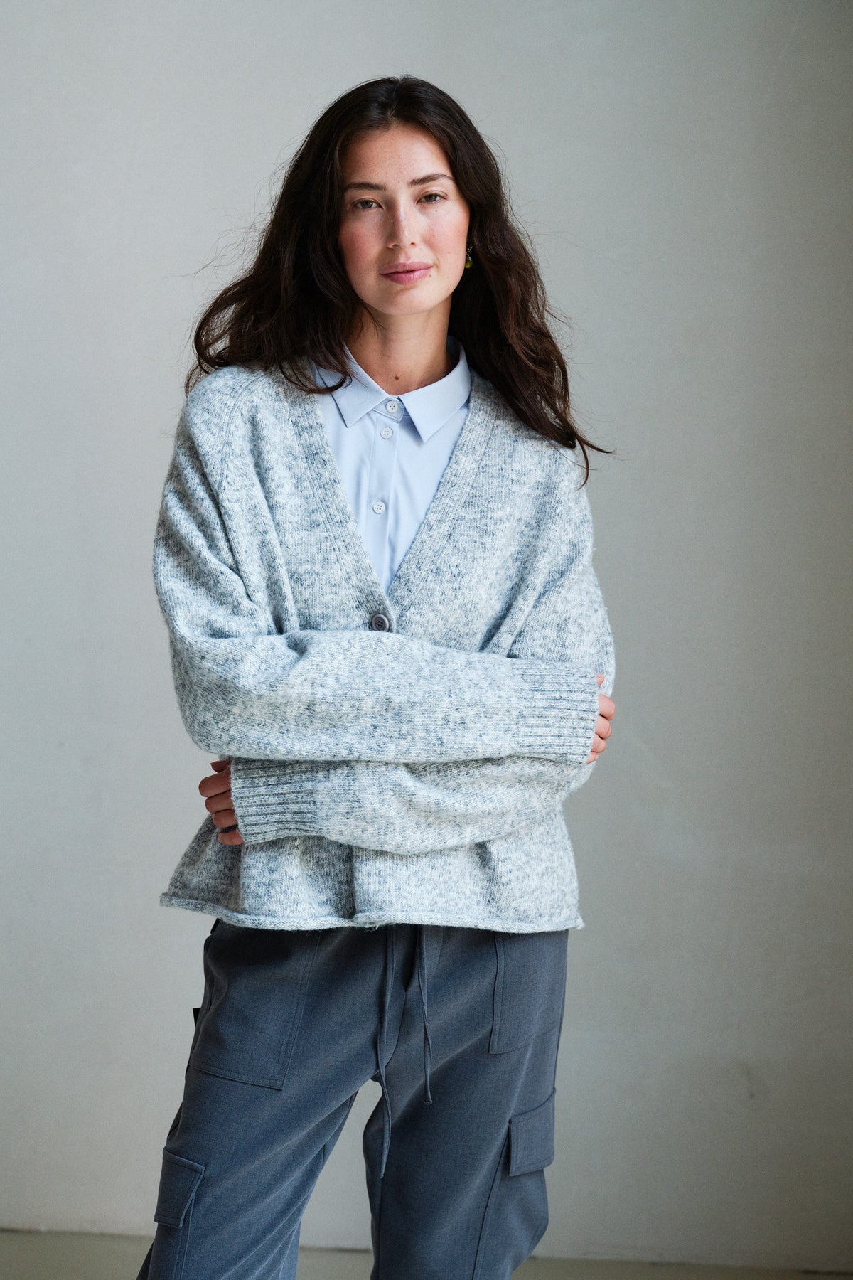 CARDIGAN (W26C432LTD) GREY MELANGE