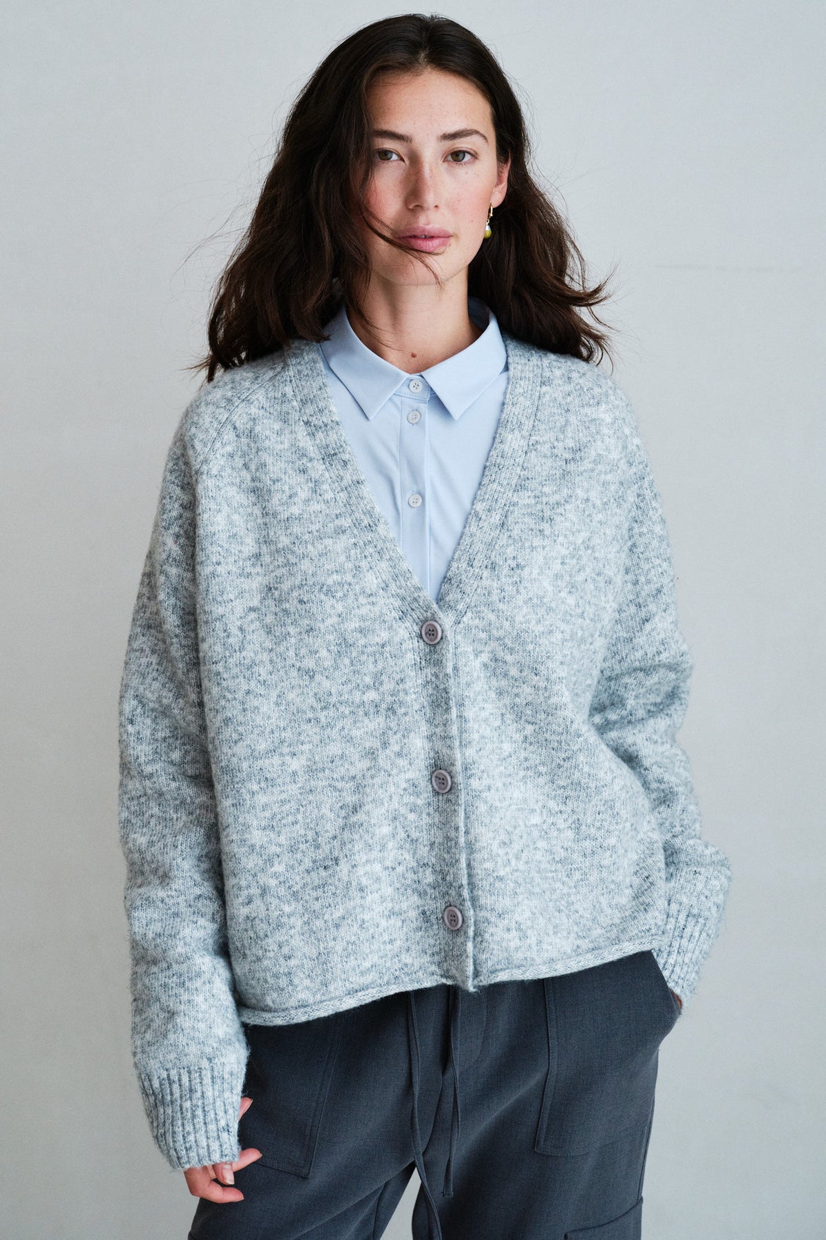 CARDIGAN (W26C432LTD) GREY MELANGE