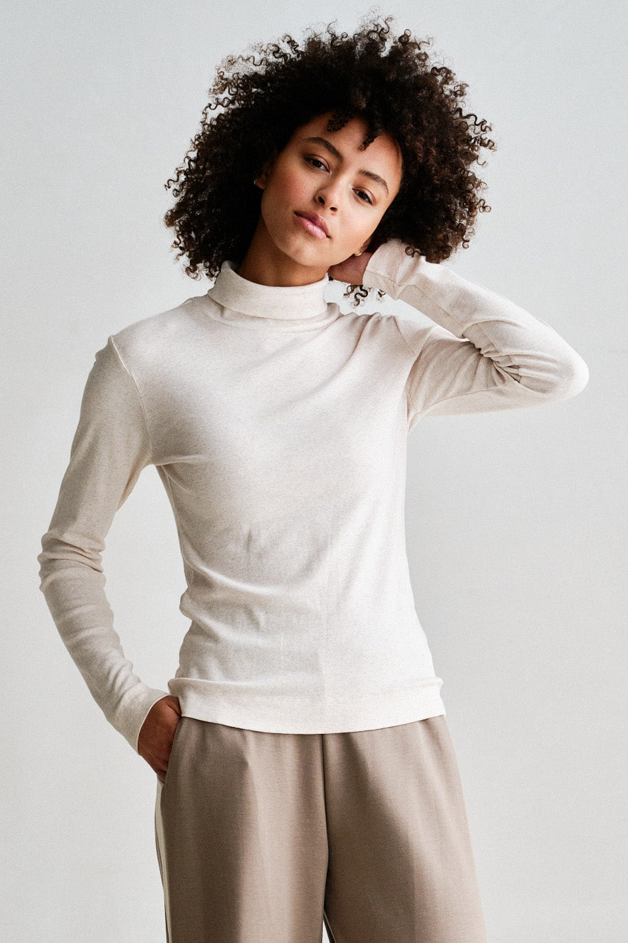 LONGSLEEVE (W26F1916) BEIGE MELANGE