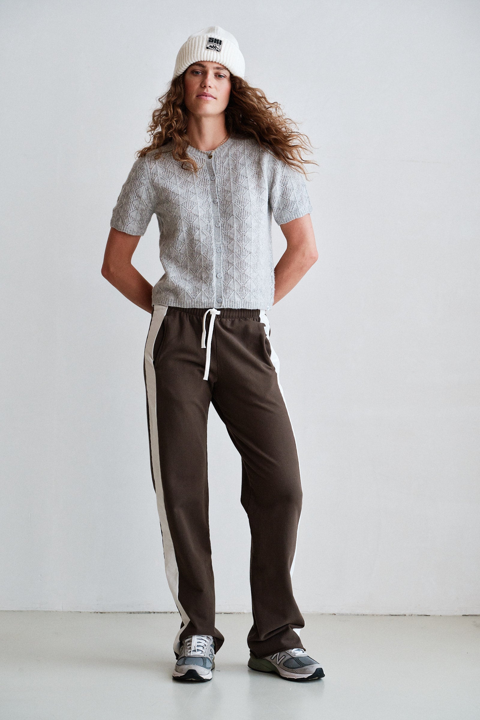 TROUSERS (W26F1921) TABAC - ECRU