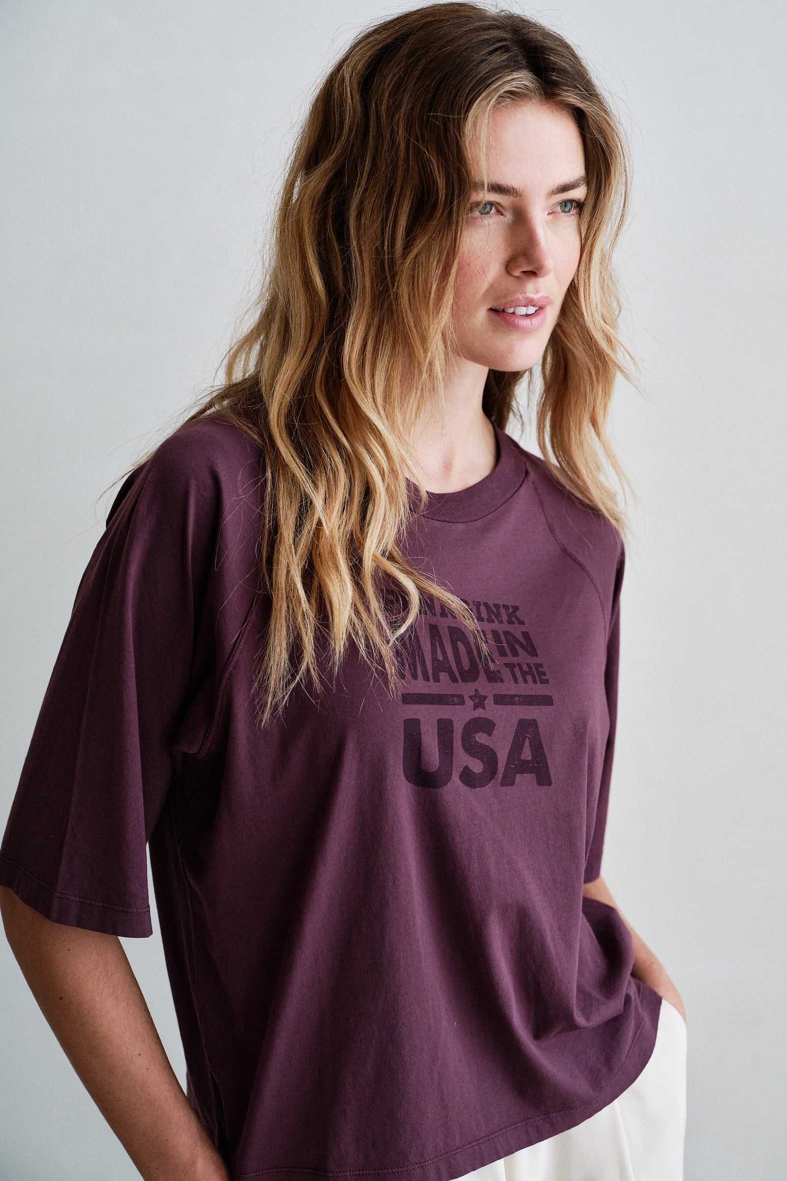 T-SHIRT (W26F1929) AUBERGINE