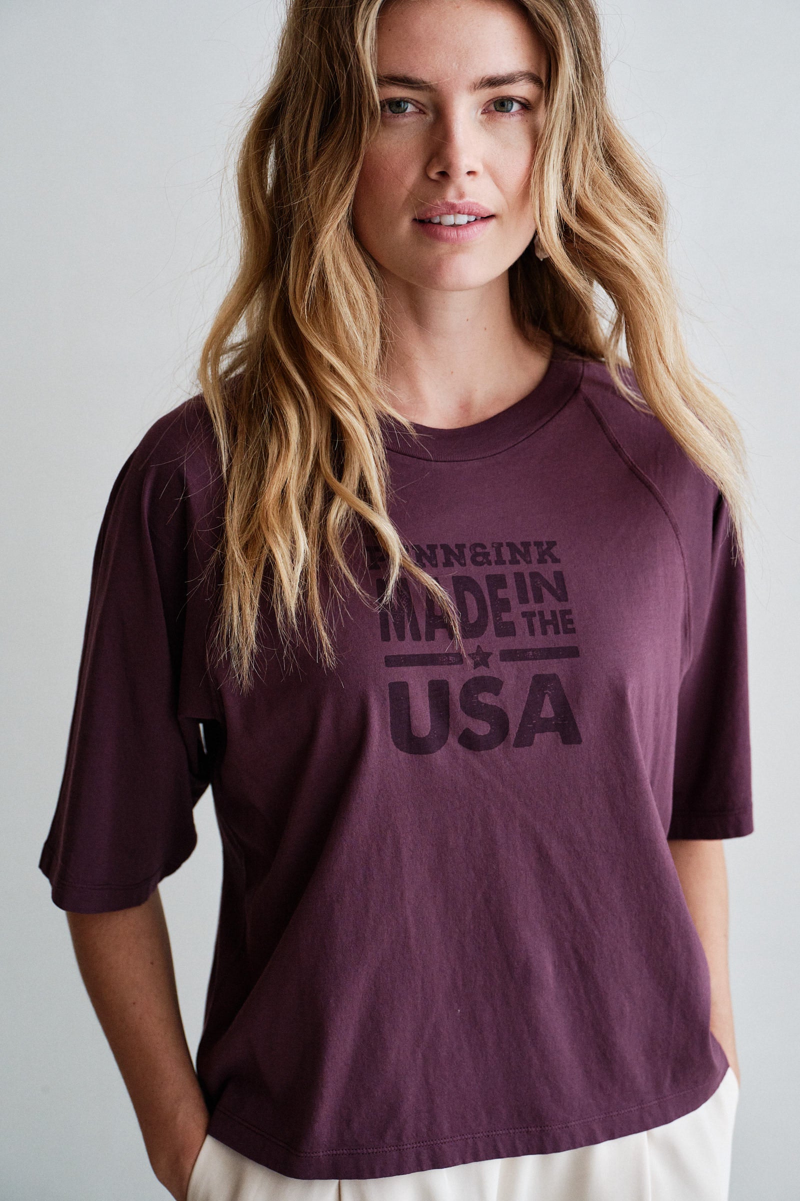 T-SHIRT (W26F1929) AUBERGINE
