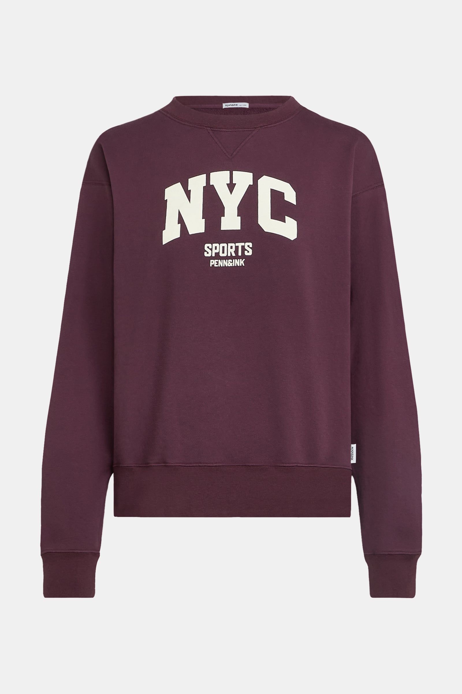 SWEATER (W26F1930) AUBERGINE - ECRU