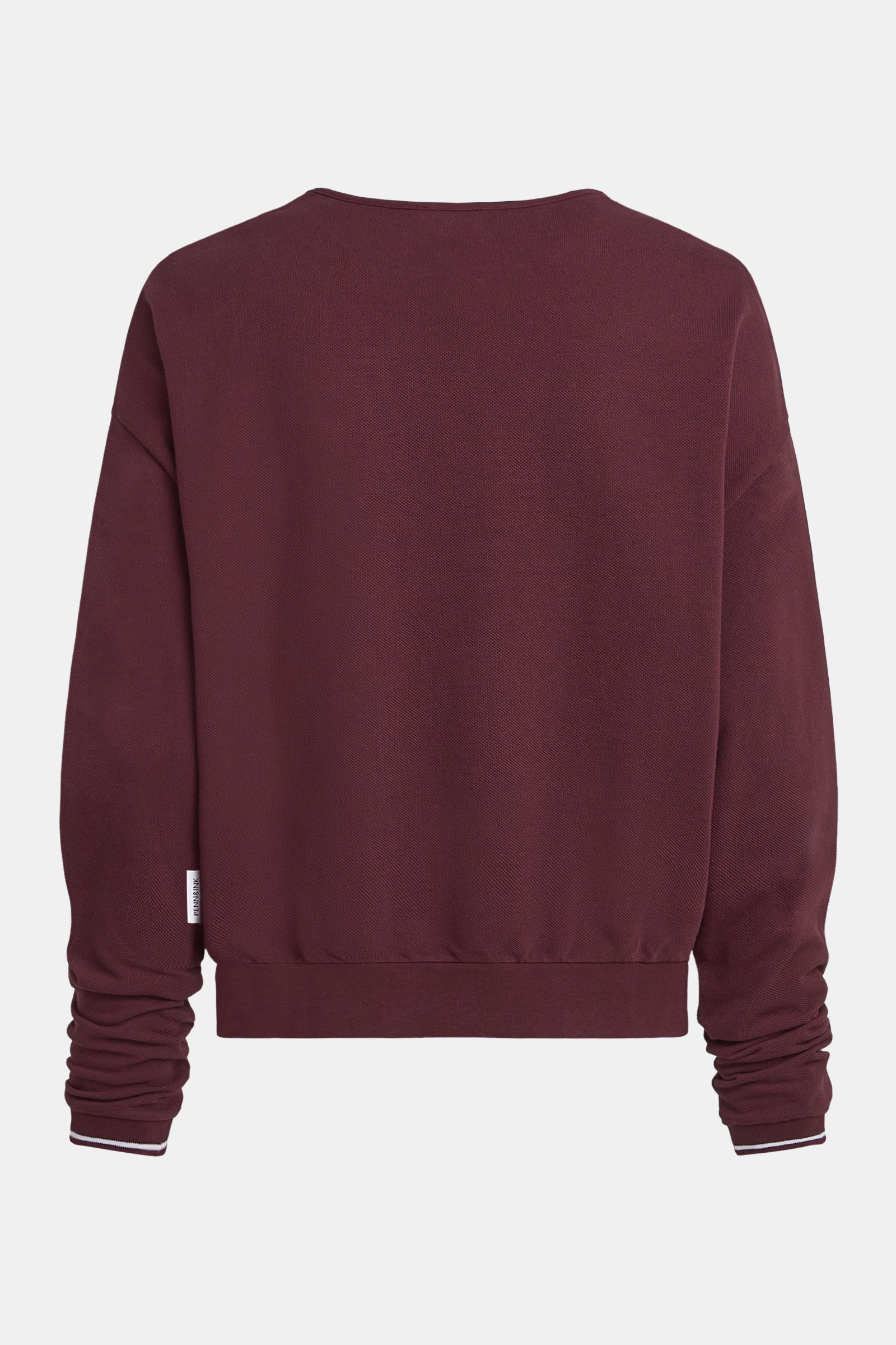 SWEATER (W26F1941) AUBERGINE - ECRU