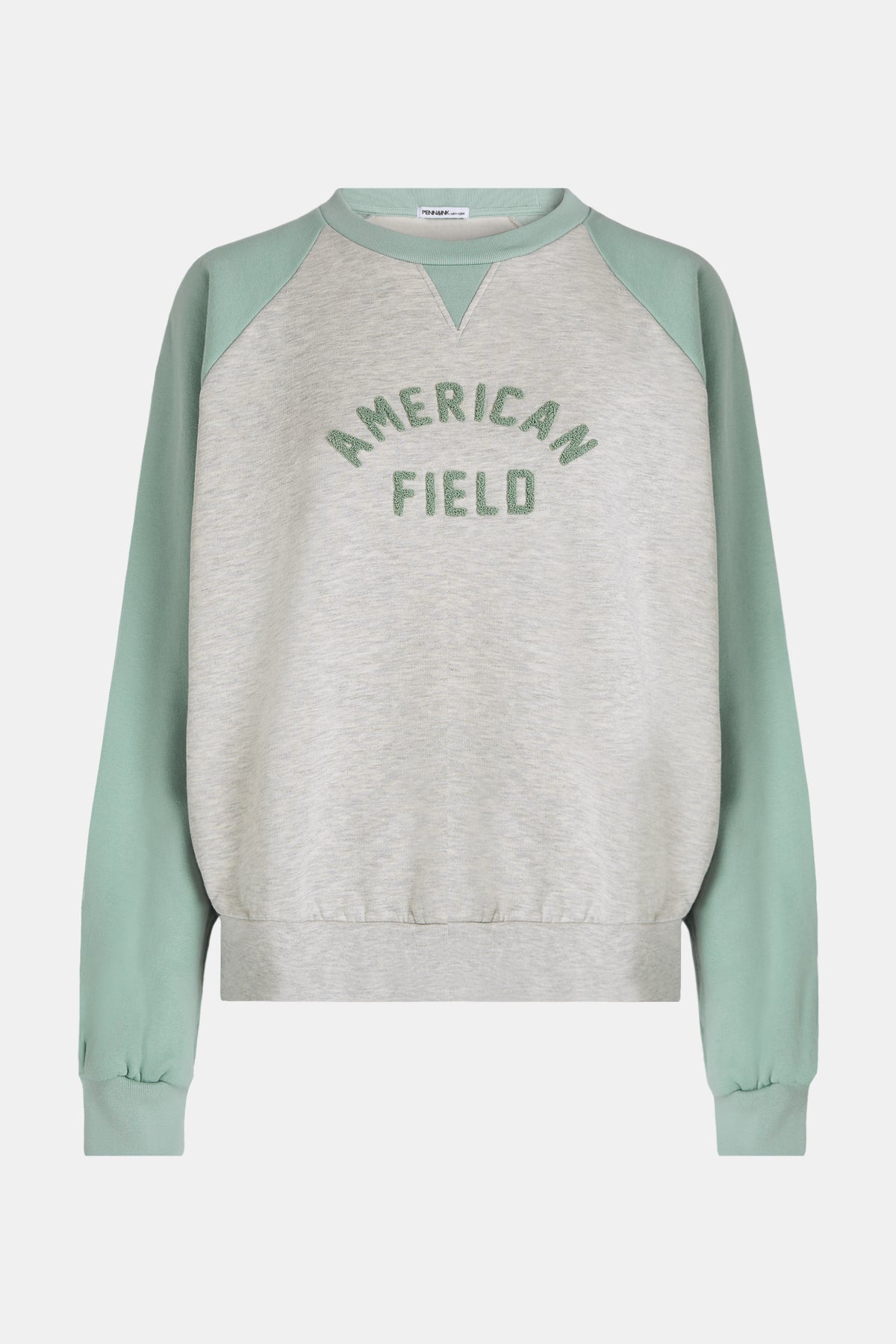 SWEATER PRINT (W26F1983LTD) LIGHT GREY MELANGE - BLUE SURF