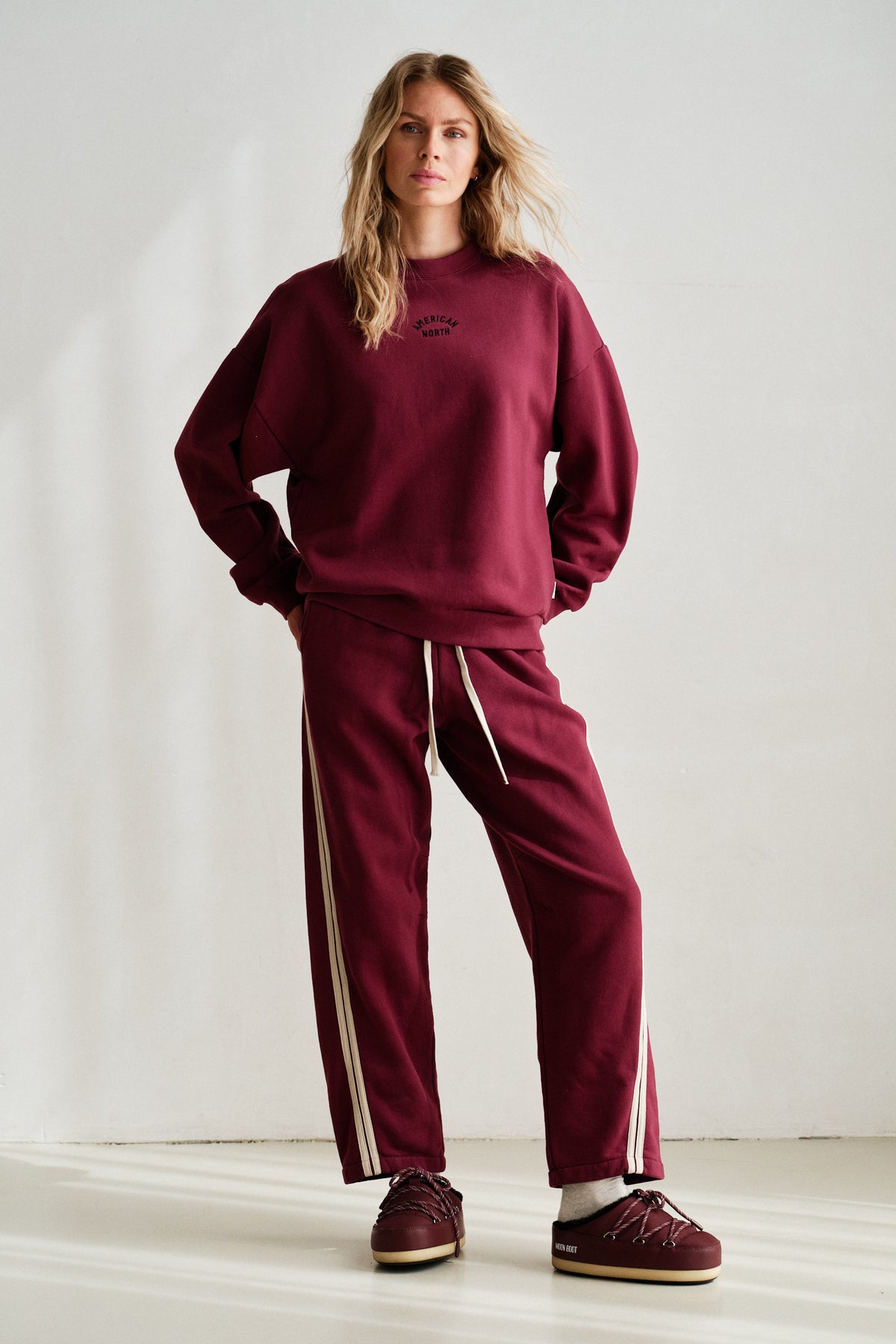 SWEATER PRINT (W26F1984LTD) BURGUNDY - BLACK