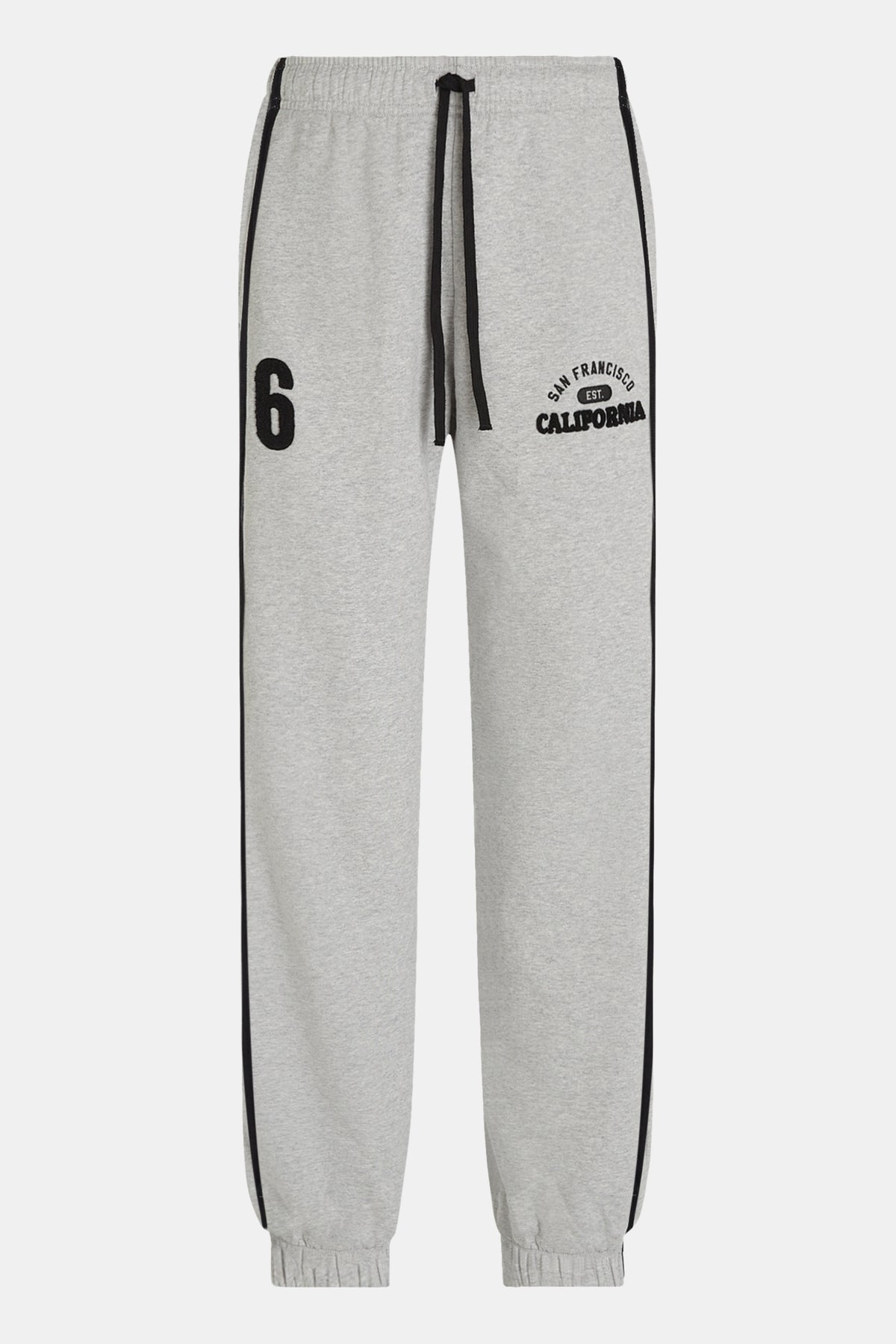 TROUSERS PRINT (W26F1991LTD) GREY MELANGE - BLACK