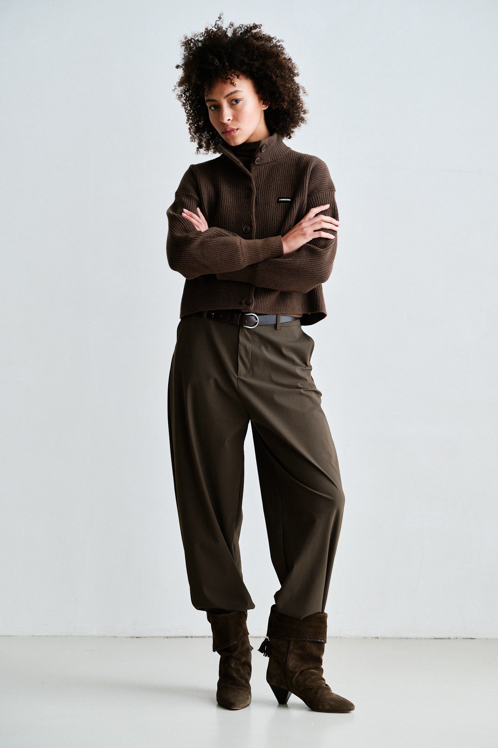 TROUSERS (W26N1772) TABAC