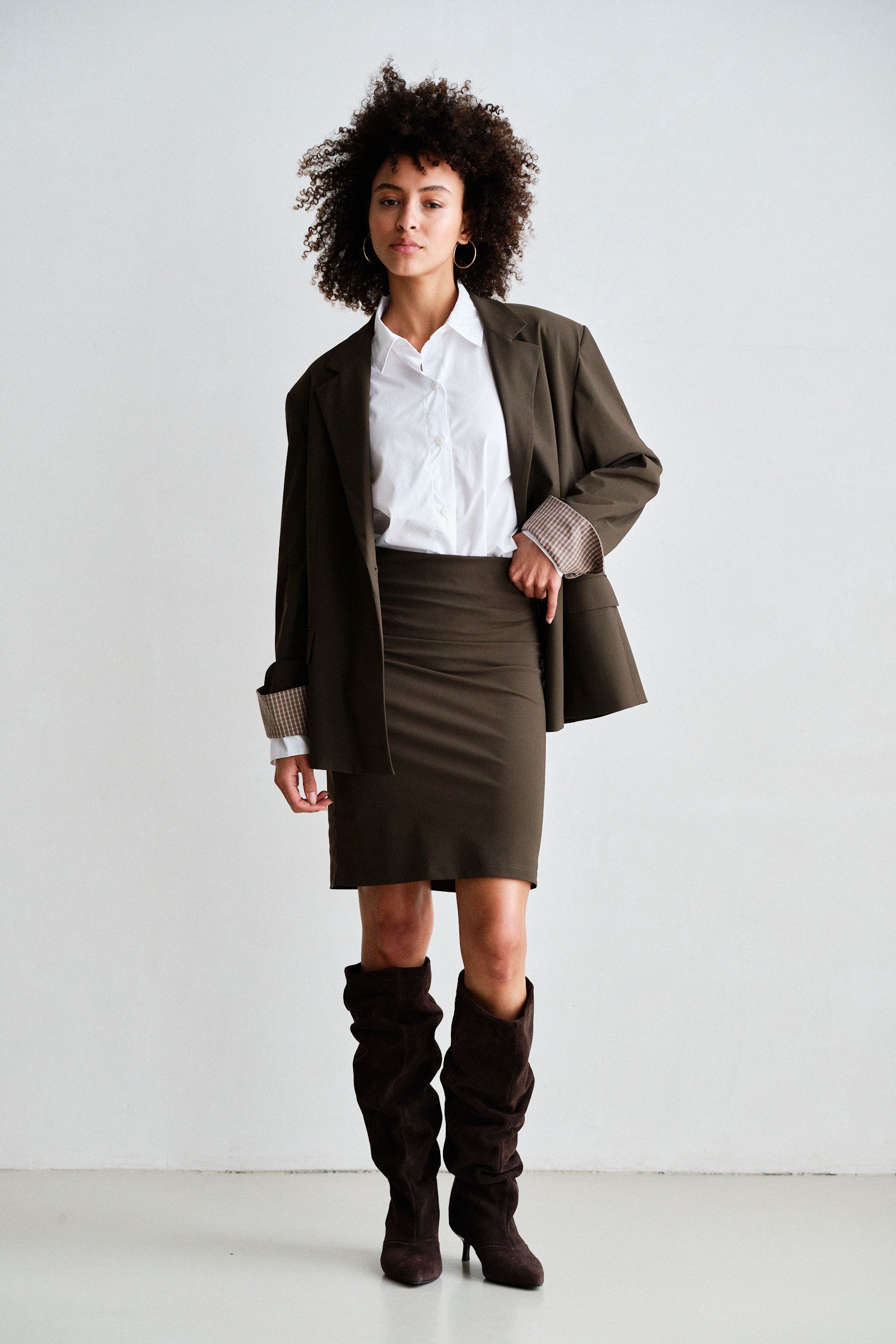 SKIRT (W26N1813) TABAC
