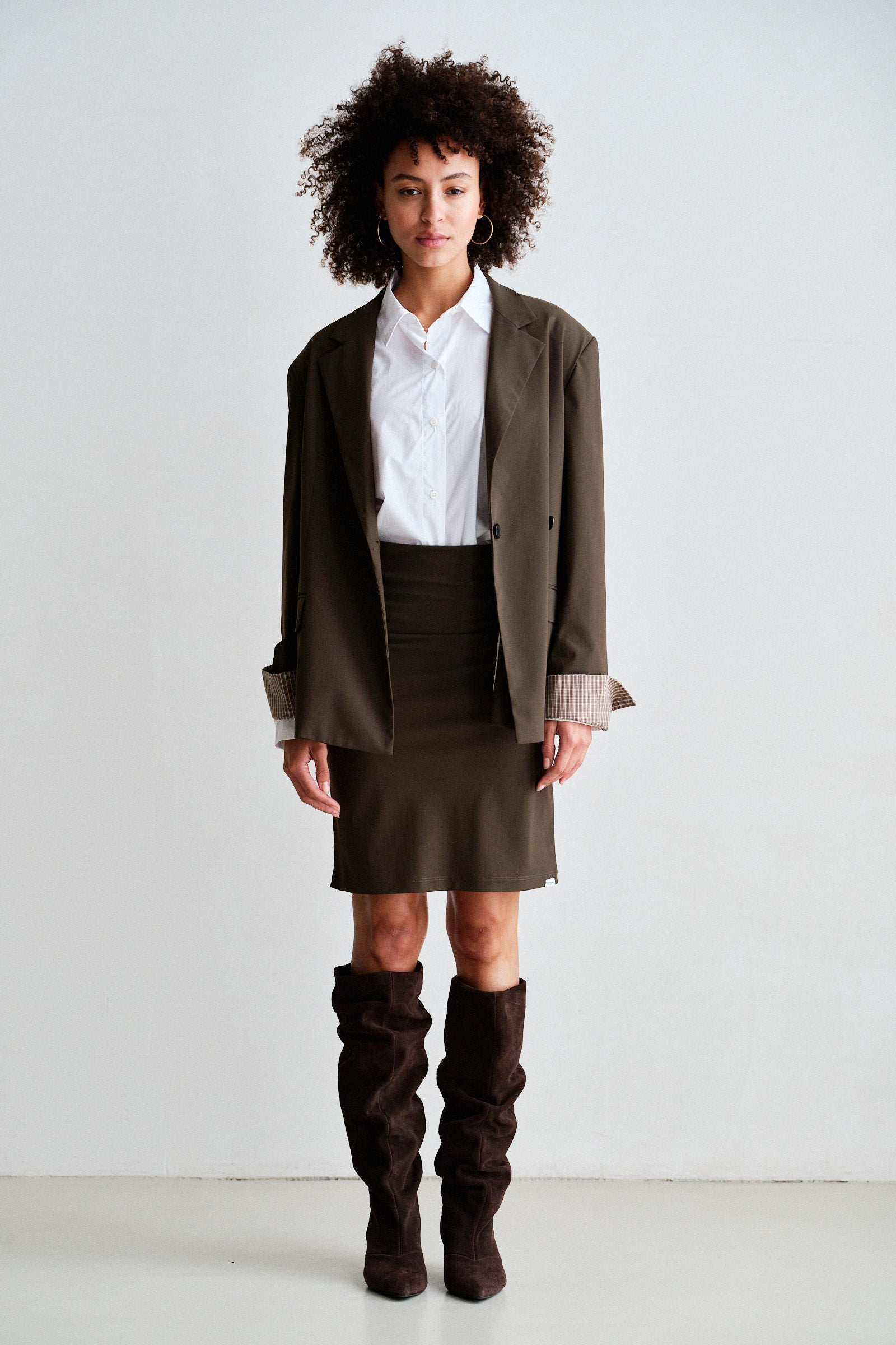 SKIRT (W26N1813) TABAC