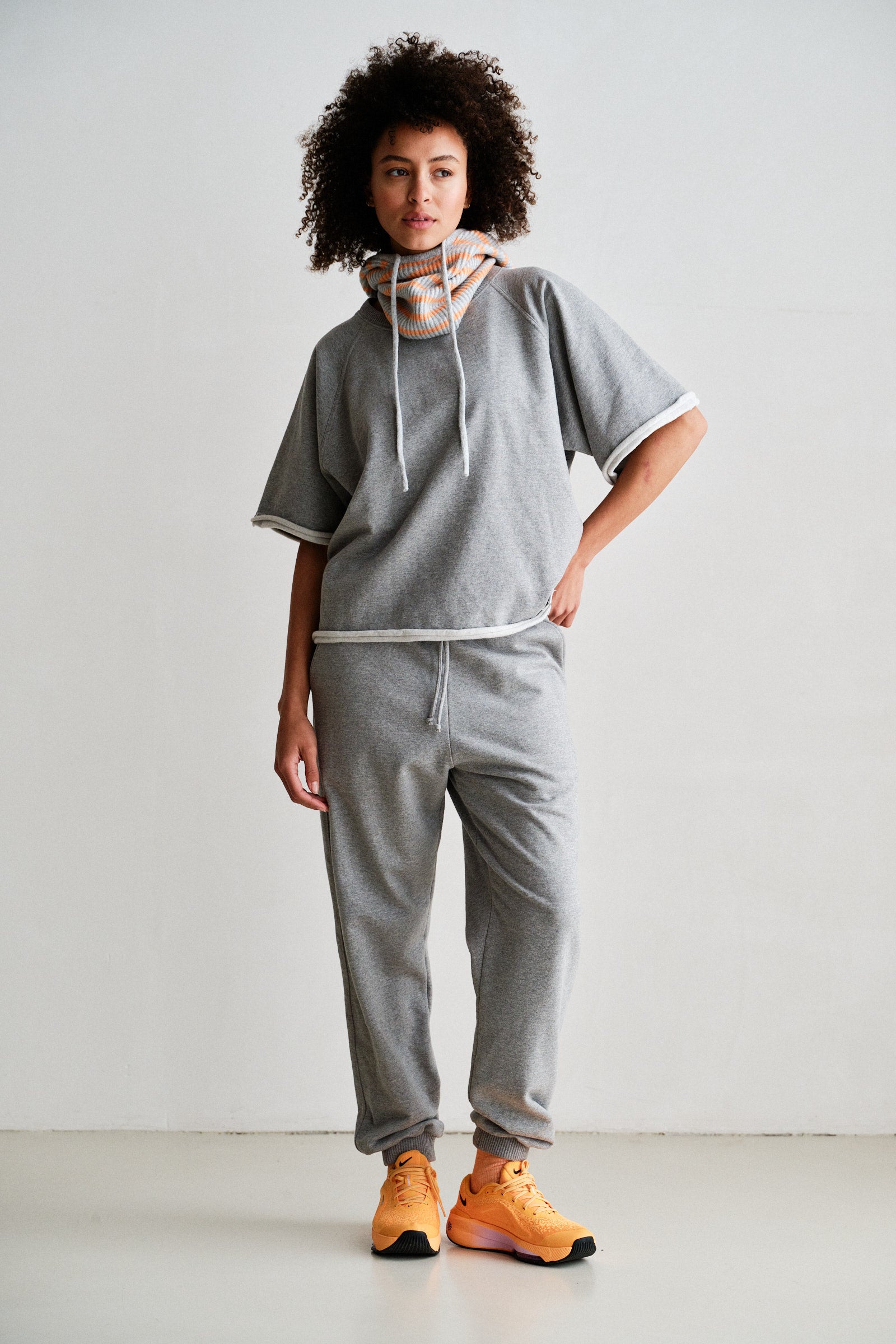 TROUSERS (W26T1312) GREY MELANGE