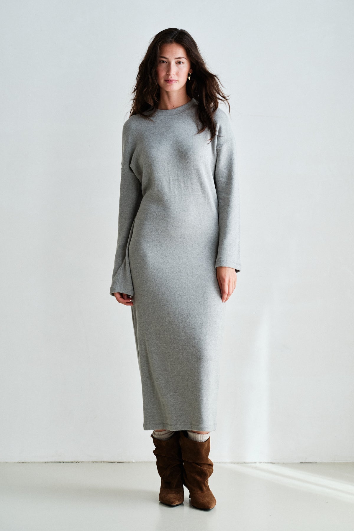 DRESS (W26T1351LTD) GREY MELANGE