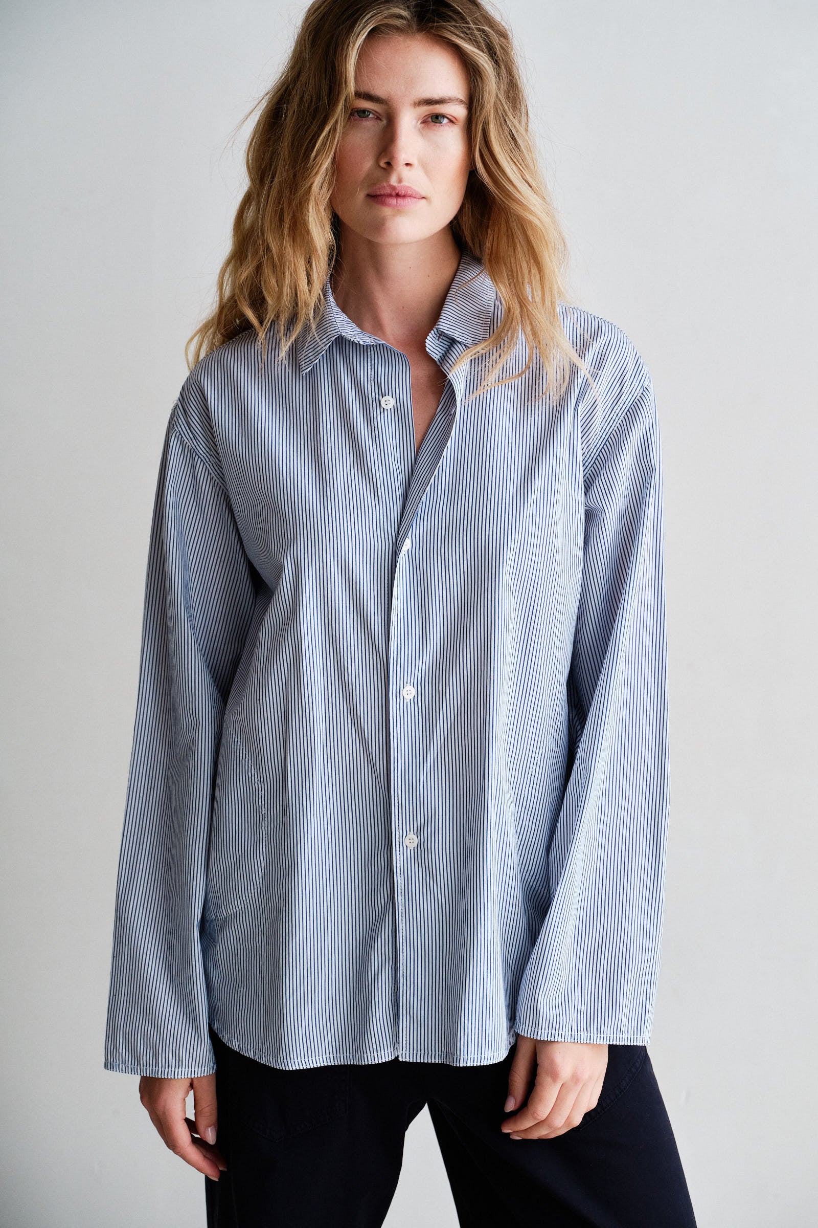 BLOUSE (W26Z909) BLUE STRIPE
