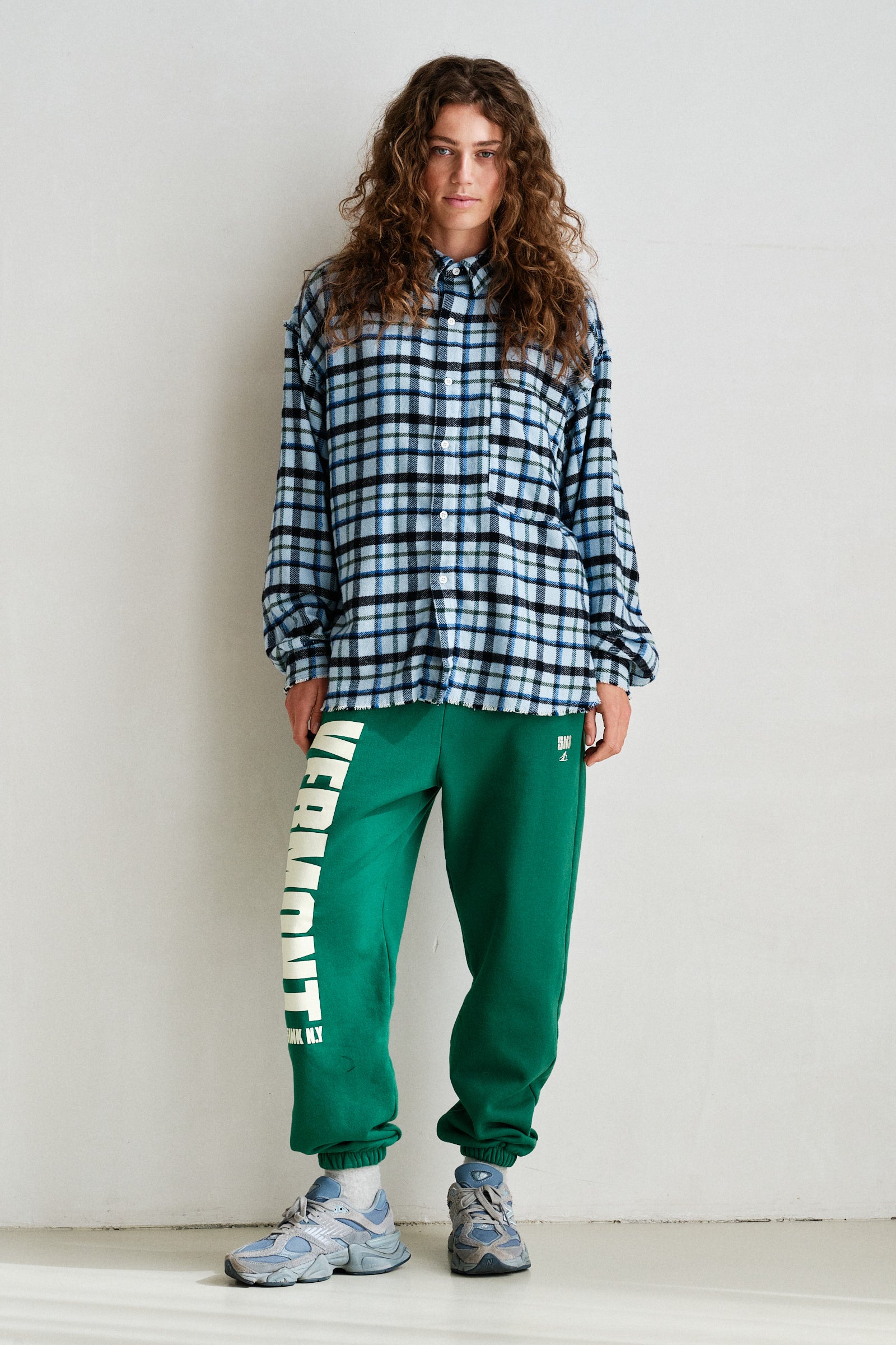 BLOUSE (W26Z915) BLUE CHECK