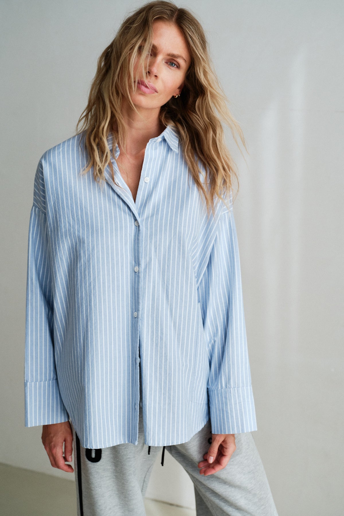 BLOUSE (W26Z927LTD) BLUE STRIPE
