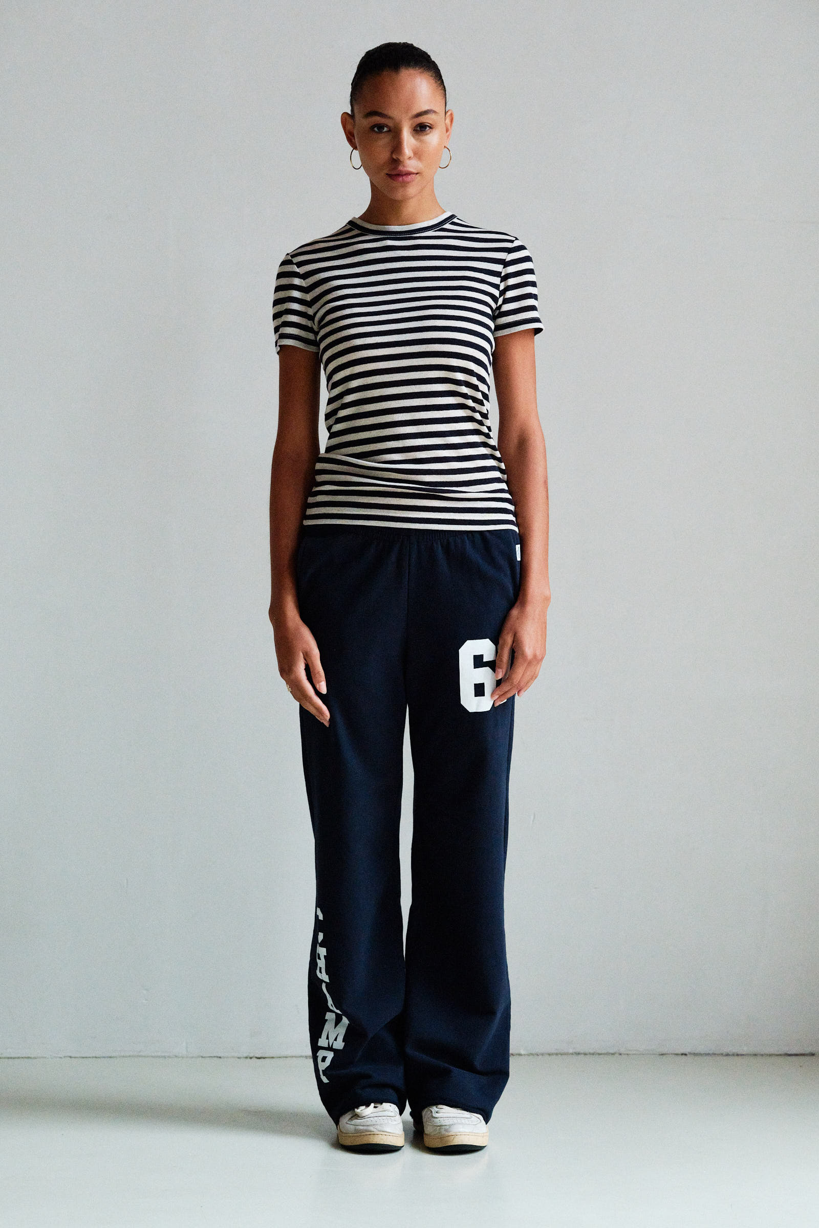 TROUSERS (S26F1872LTD) NAVY - WHITE