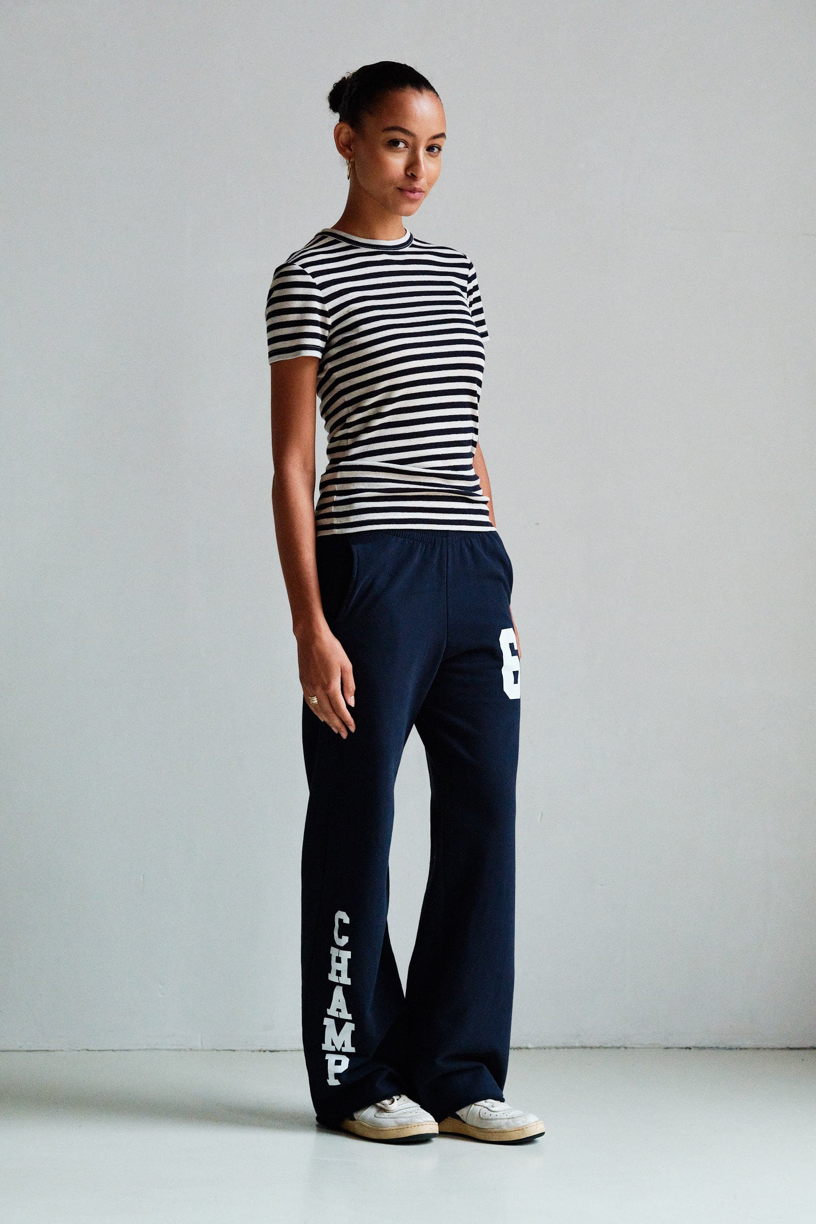 TROUSERS (S26F1872LTD) NAVY - WHITE
