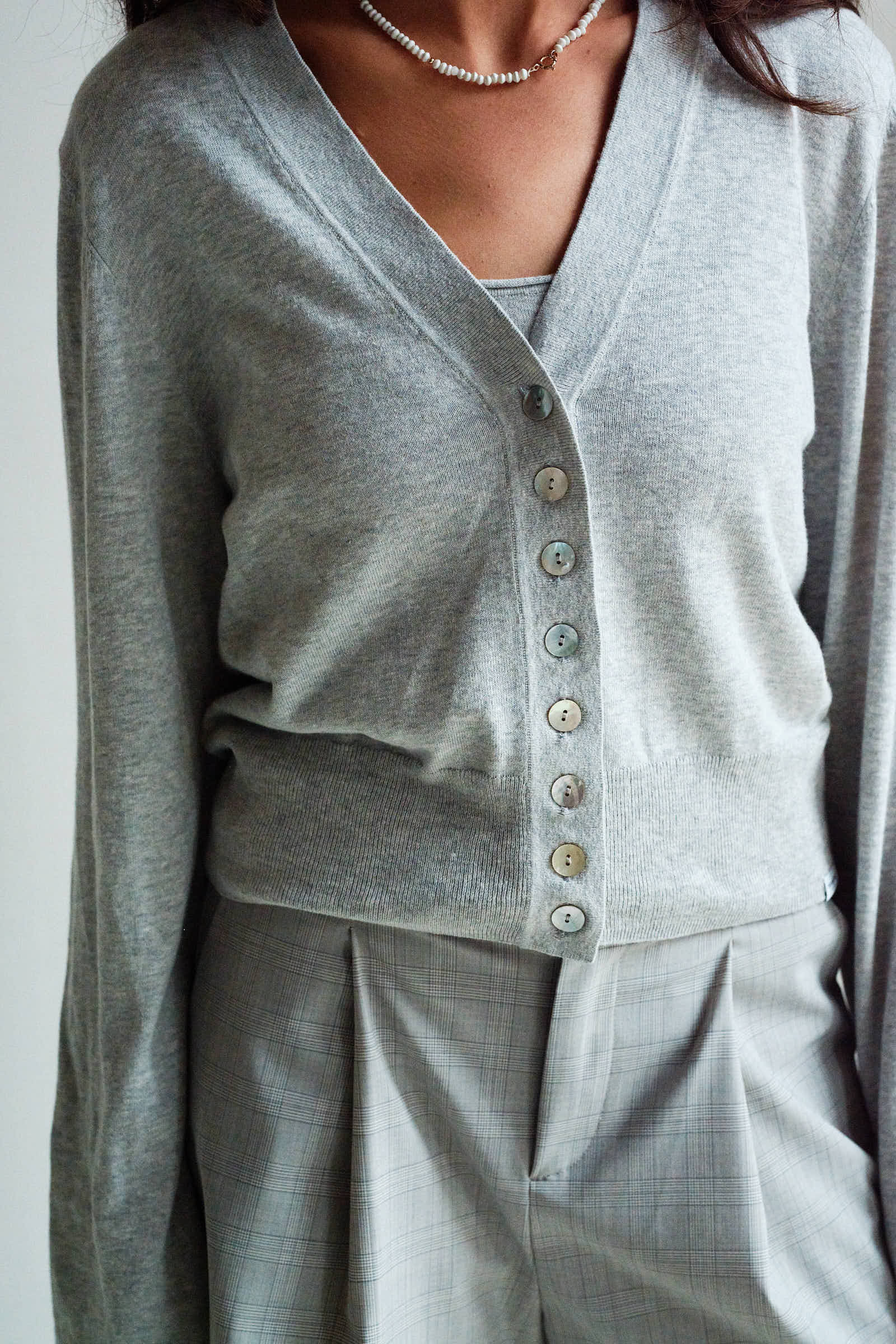 CARDIGAN (S26B415LTD) GREY MELANGE
