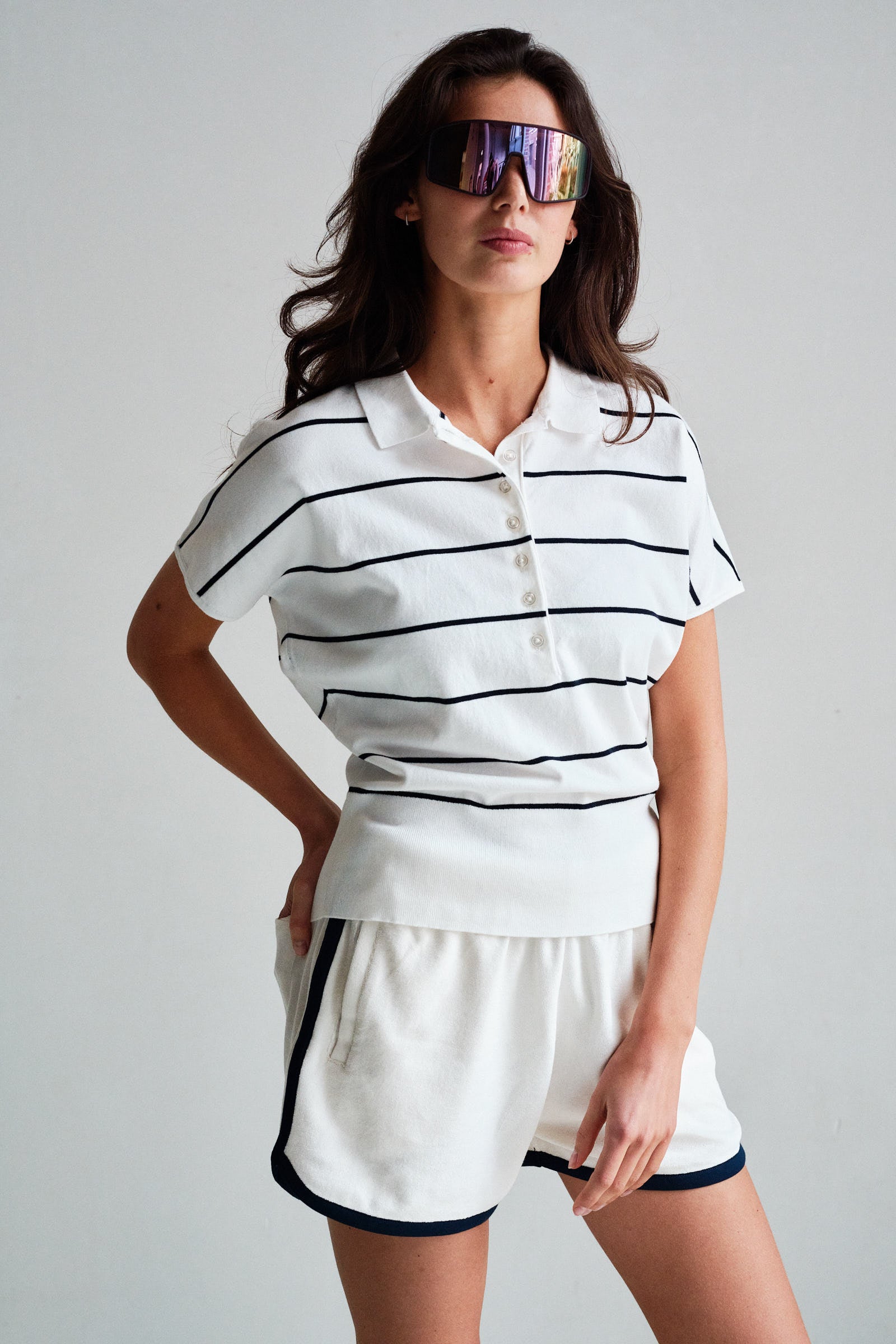 JUMPER (S26B411LTD) ECRU - NAVY