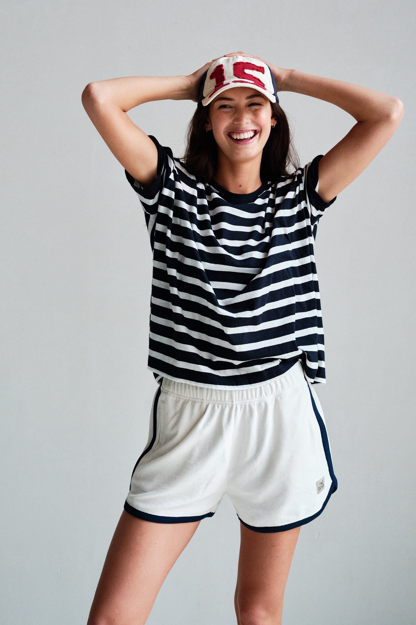 T-SHIRT (S26F1870LTD) NAVY - ECRU