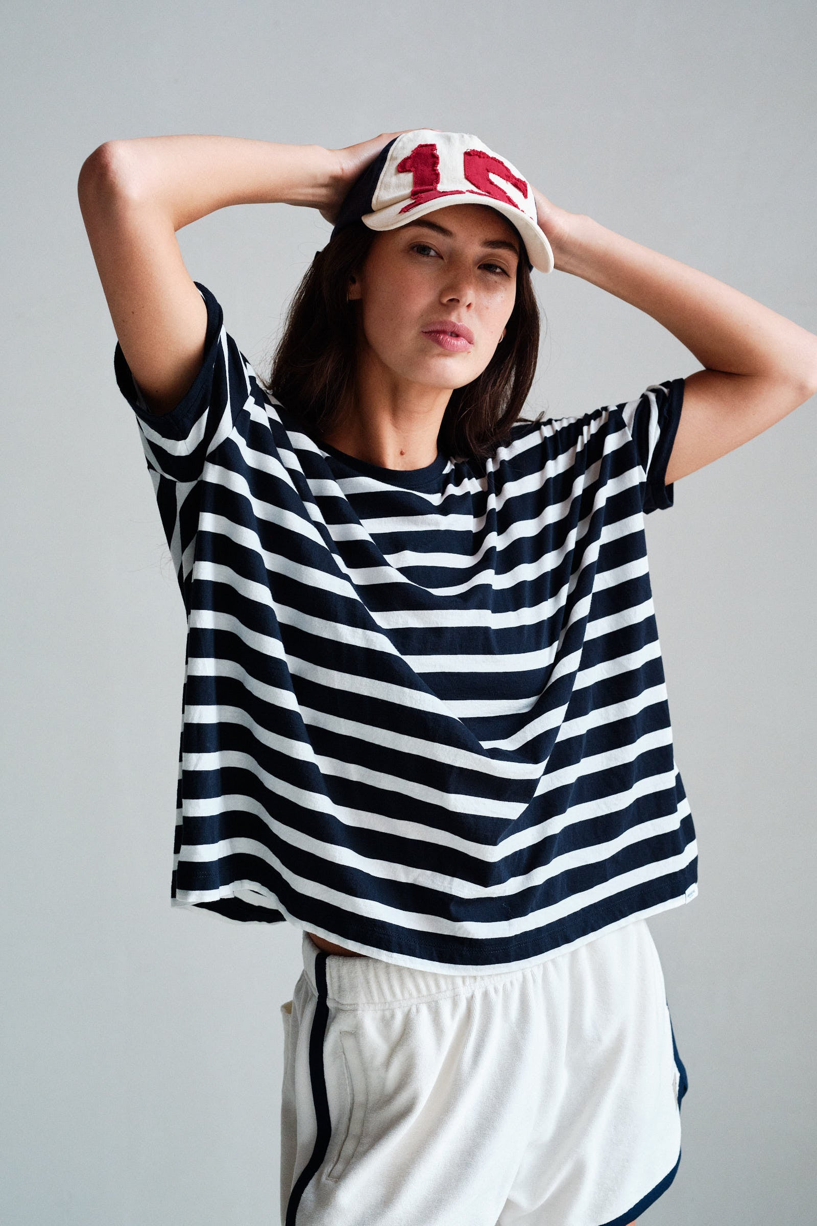 T-SHIRT (S26F1870LTD) NAVY - ECRU